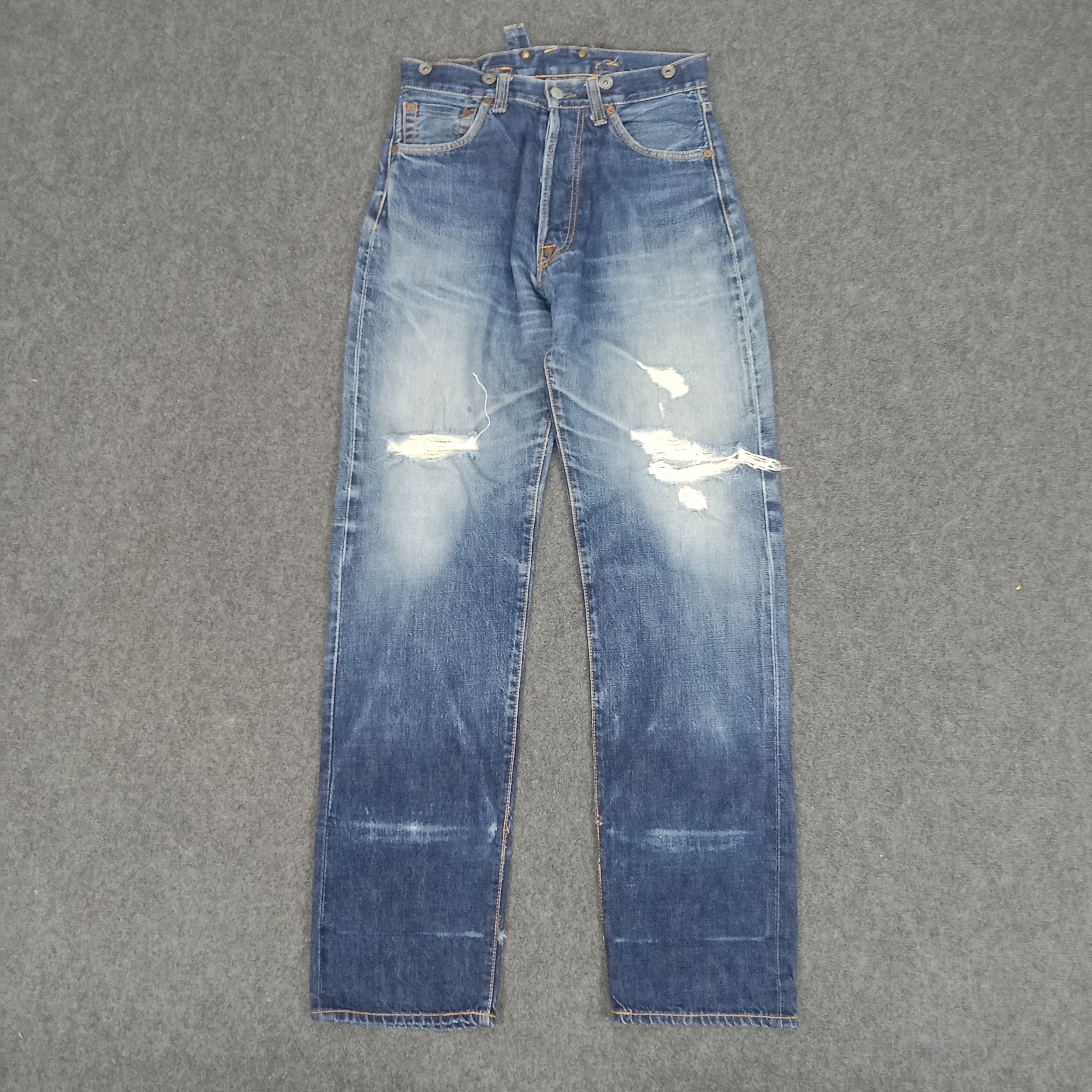 Evisu × Vintage Evis Japanese Brand Daicock Custom Art Denim Jeans Size US 28 / EU 44 - 6 Thumbnail