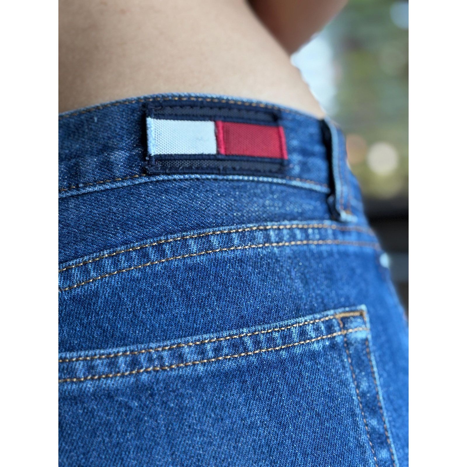 Tommy Hilfiger Tommy Jeans Blue Denim Pants 11/31 Flag Pocket Vintage Y2K Size US 31 - 1 Thumbnail