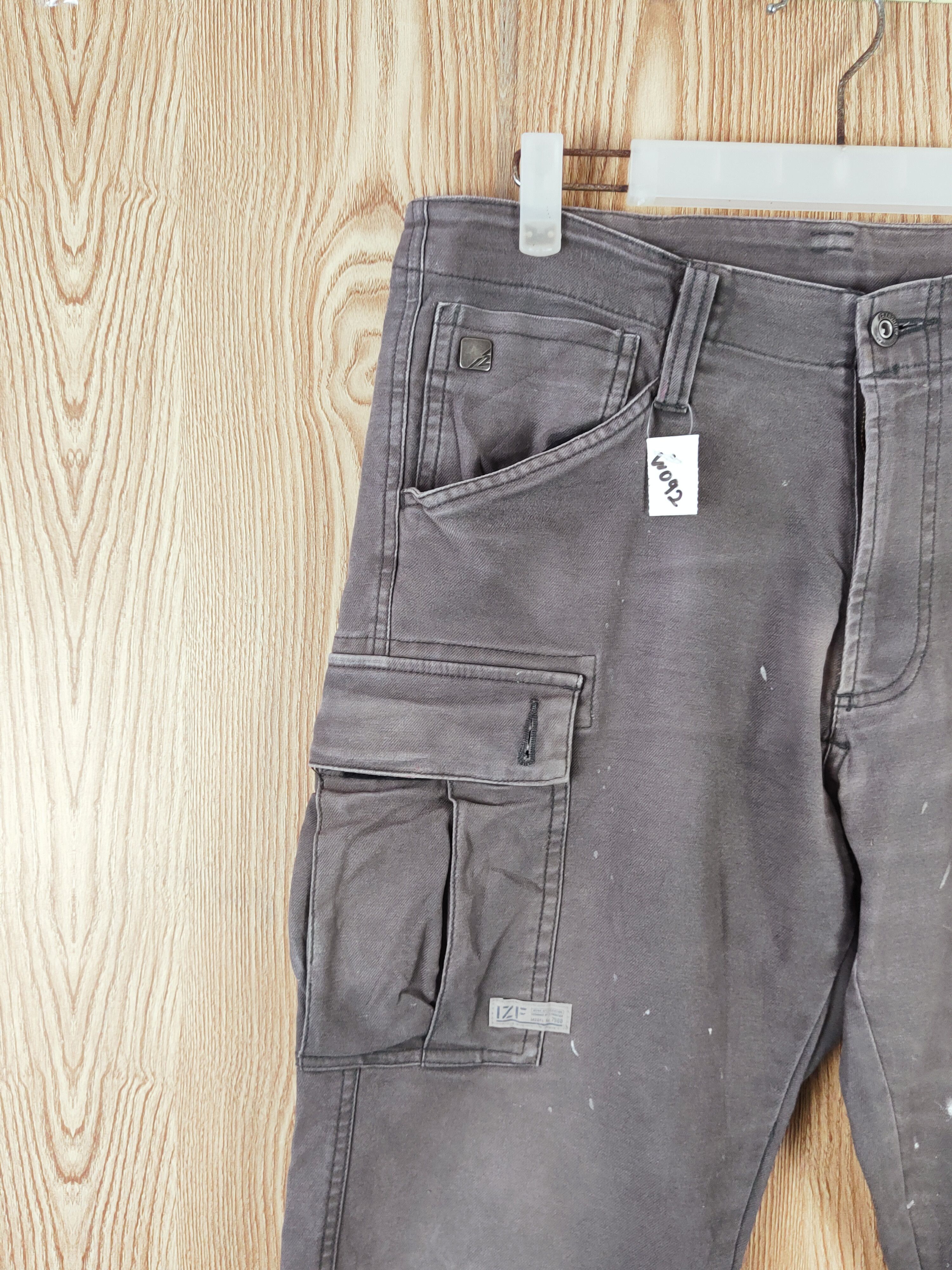 Japanese Brand I'z Frontier Gray Faded Multipocket Cargo Pants #W092 Size US 32 / EU 48 - 5 Thumbnail