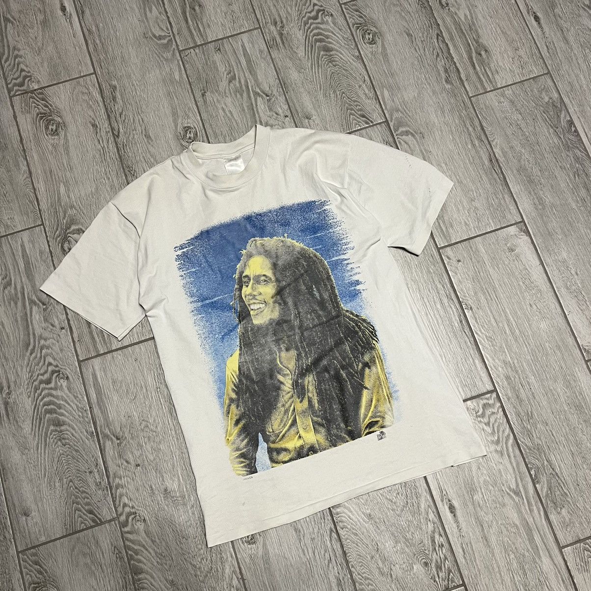 Bob Marley × Japanese Brand × Vintage Shirt very rare Old Vintage Bob Marley Jamaica 90s T-shirt Size US L / EU 52-54 / 3 - 2 Thumbnail