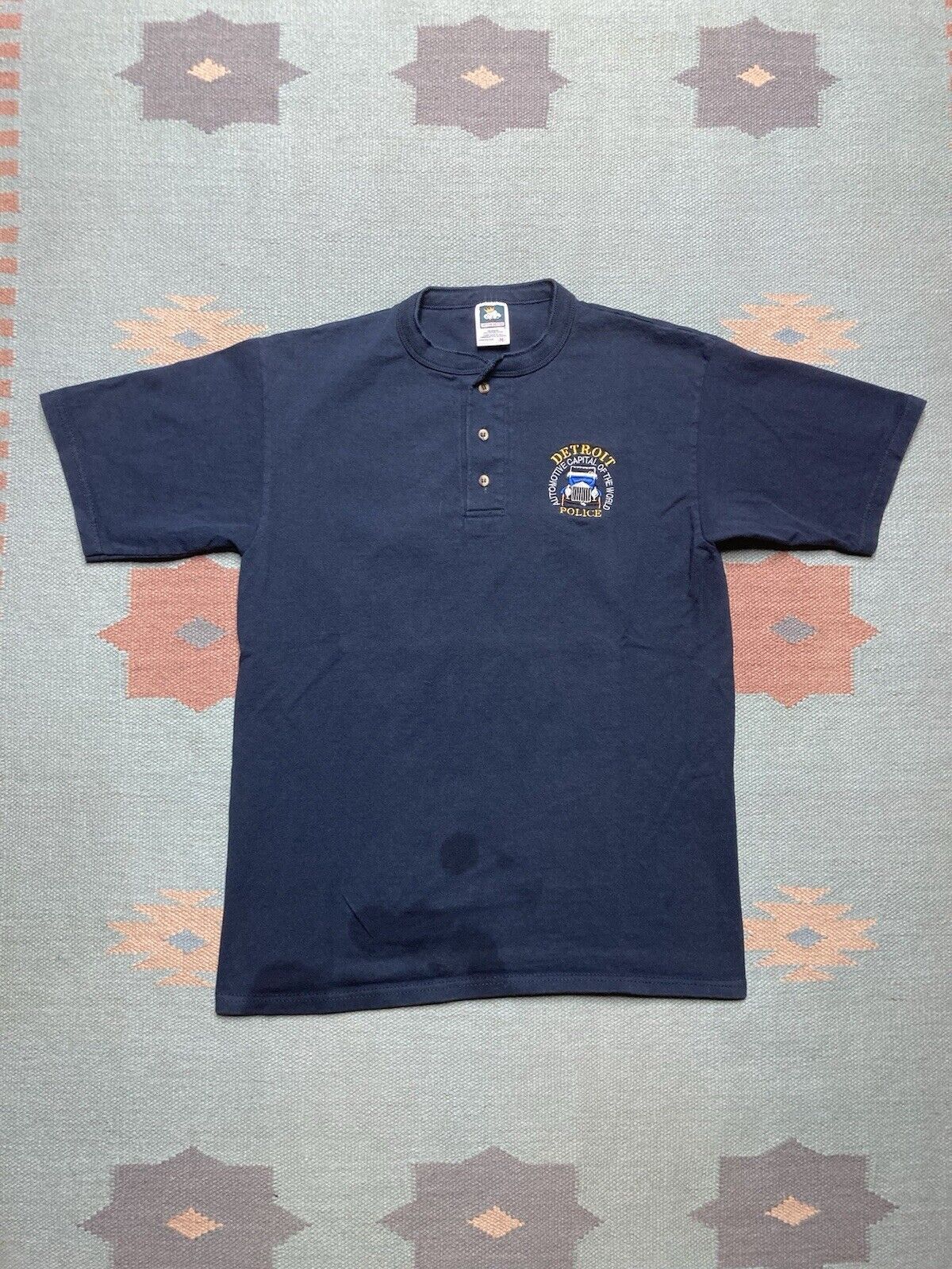 Vintage Detroit police t shirt henley automotive capital of world M Size US M / EU 48-50 / 2 - 1 Thumbnail