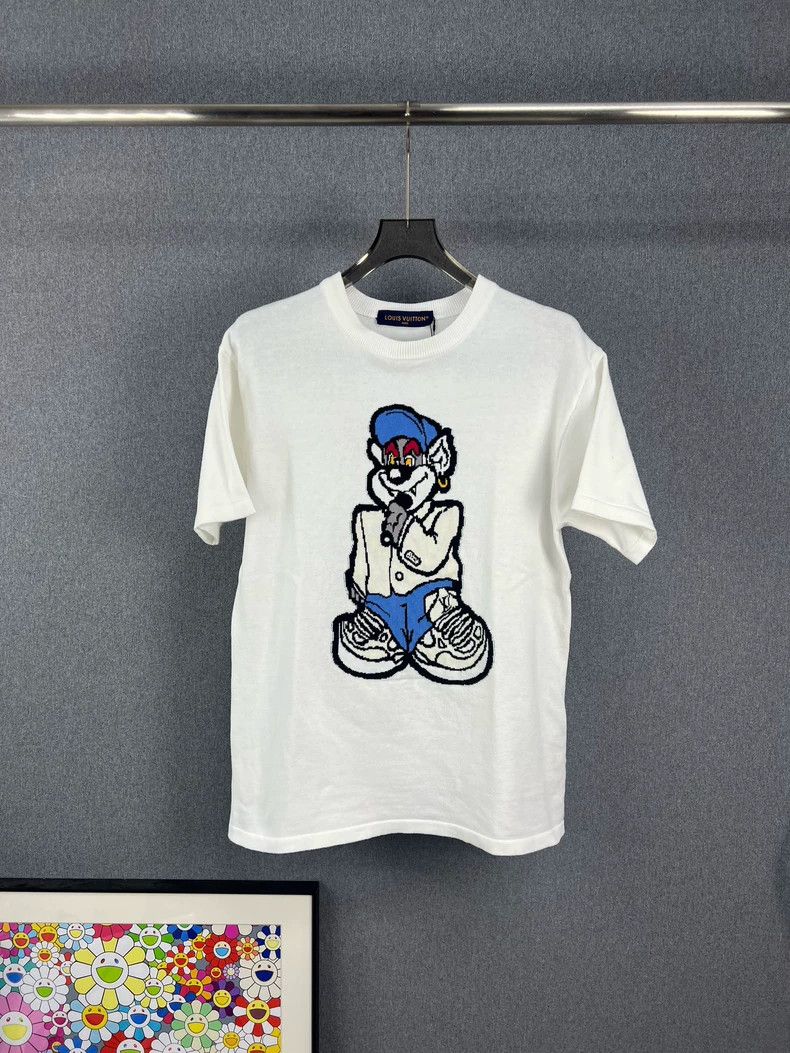 Louis Vuitton LOUIS VUITTON Cartoon Print Knit Tee Size US L / EU 52-54 / 3 - 1 Thumbnail