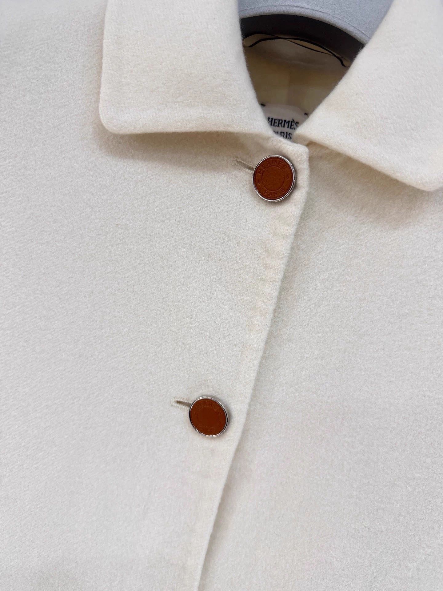 Hermes Hermes Long Cashmere Coat 36 Ivory 99% New Size XS / US 0-2 / IT 36-38 - 3 Thumbnail