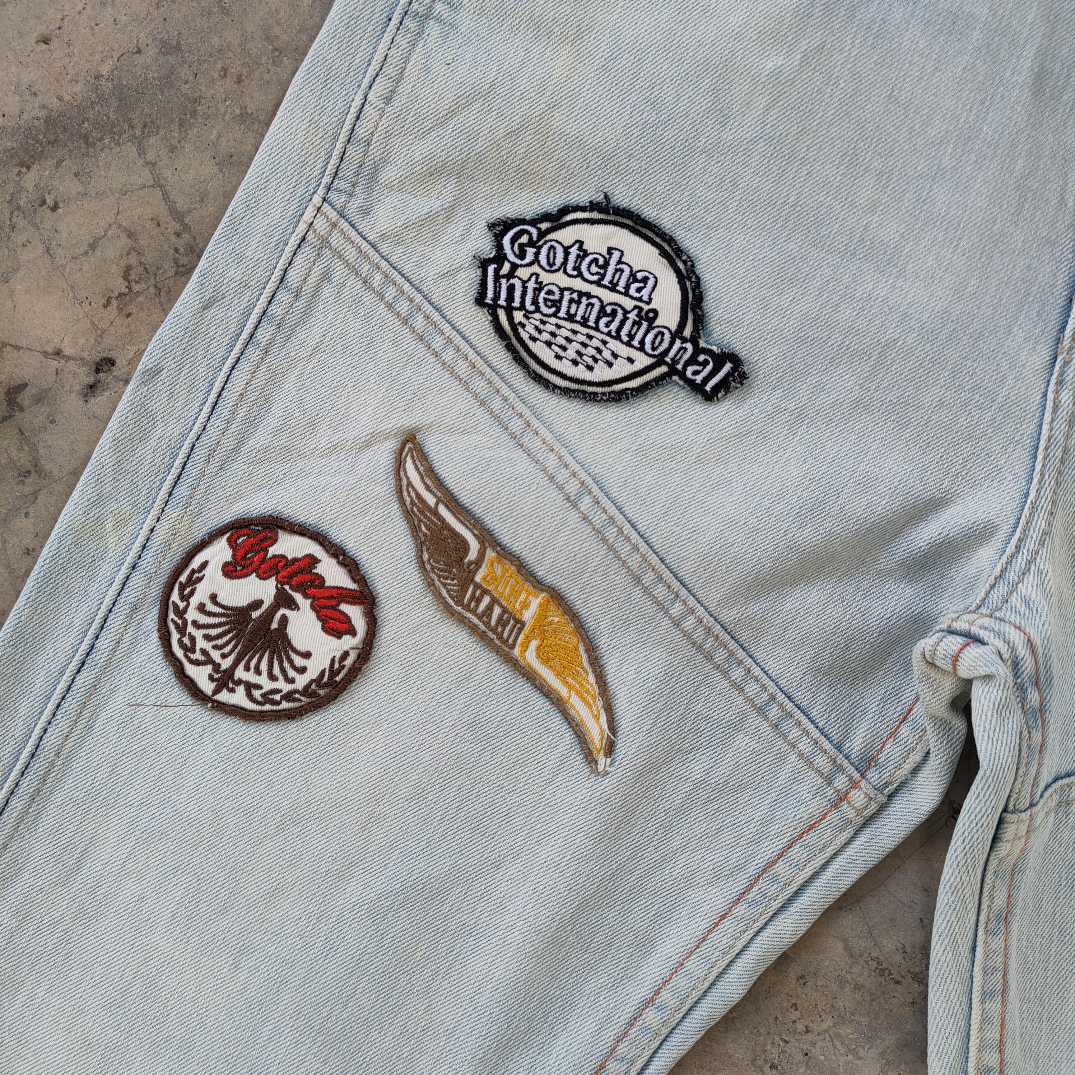 Vintage Gotcha patch light blue jeans pants