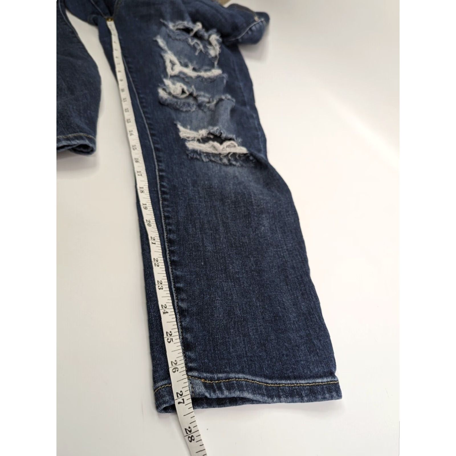 Vintage Judy Blue Boyfriend Jeans Distressed Women's Size 32/15 Regular Blue JB82156MD Size 24" / US 00 / IT 34 - 7 Thumbnail
