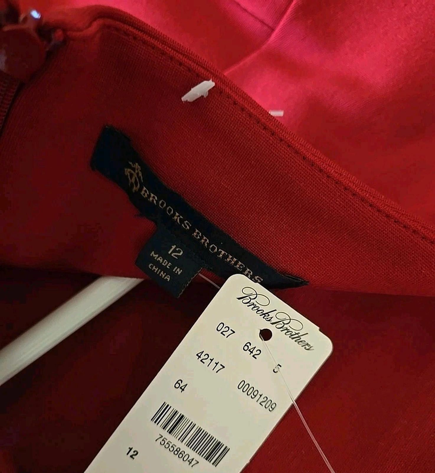 Brooks Brothers Brooks Brothers Womens Sz 12 A-Line Dress Sleeveless Red NEW Size M / US 6-8 / IT 42-44 - 9 Thumbnail