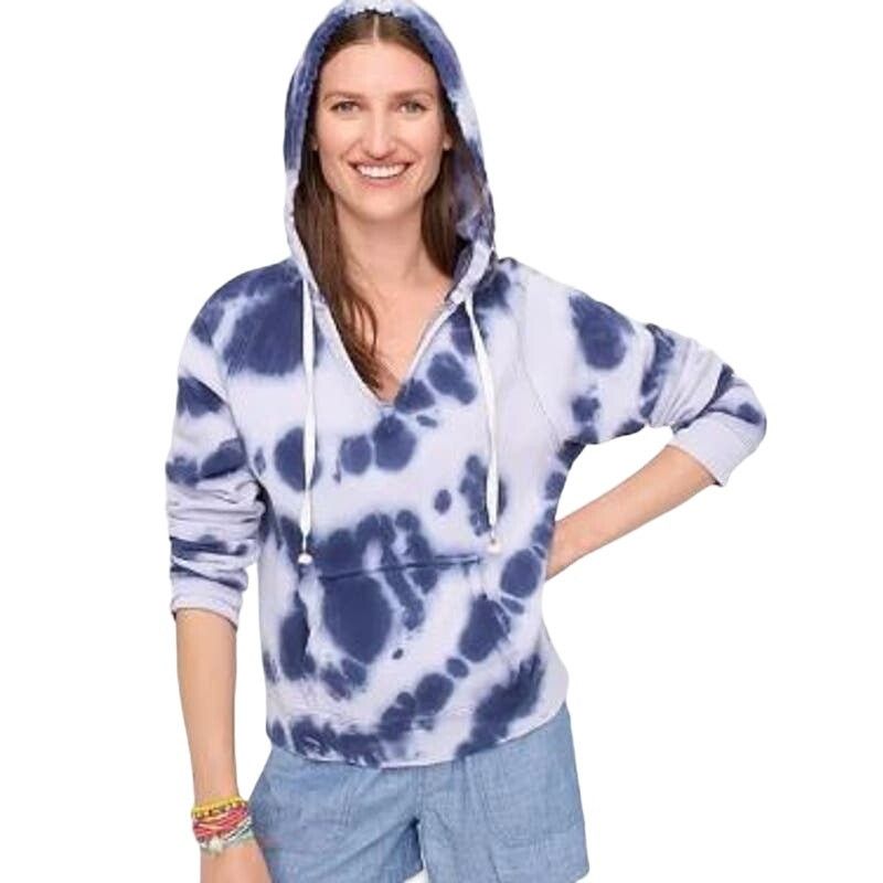 J.Crew Tie Dye Distressed Hooded Sweatshirt Cotton Hoddie M 2594 Size M / US 6-8 / IT 42-44 - 15 Thumbnail