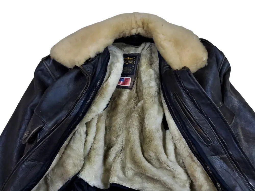 Genuine Leather 🔥Vintage Leather Jacket Human Being B3 Style🔥 Size US L / EU 52-54 / 3 - 11 Thumbnail