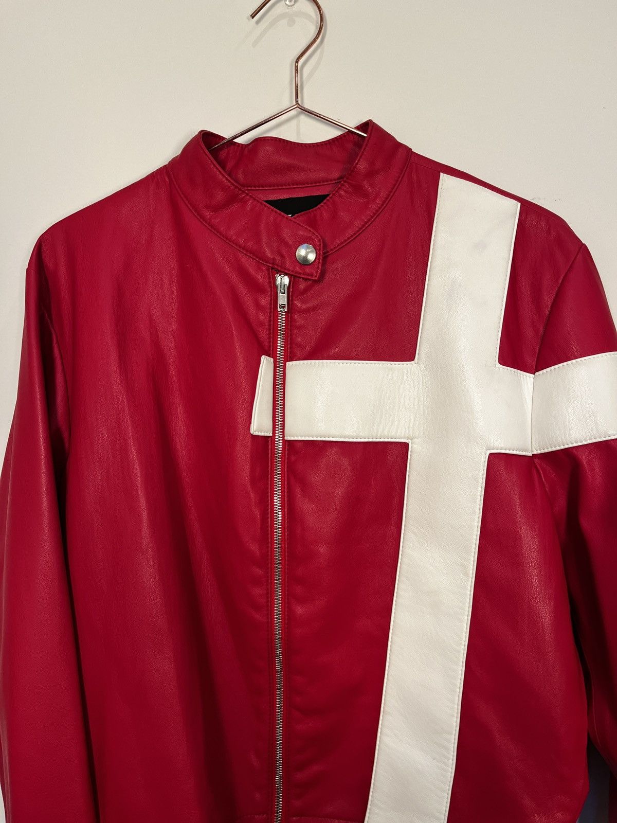 Mowalola Mowalola Faux Leather Cross Jacket (unisex) Size US L / EU 52-54 / 3 - 7 Thumbnail