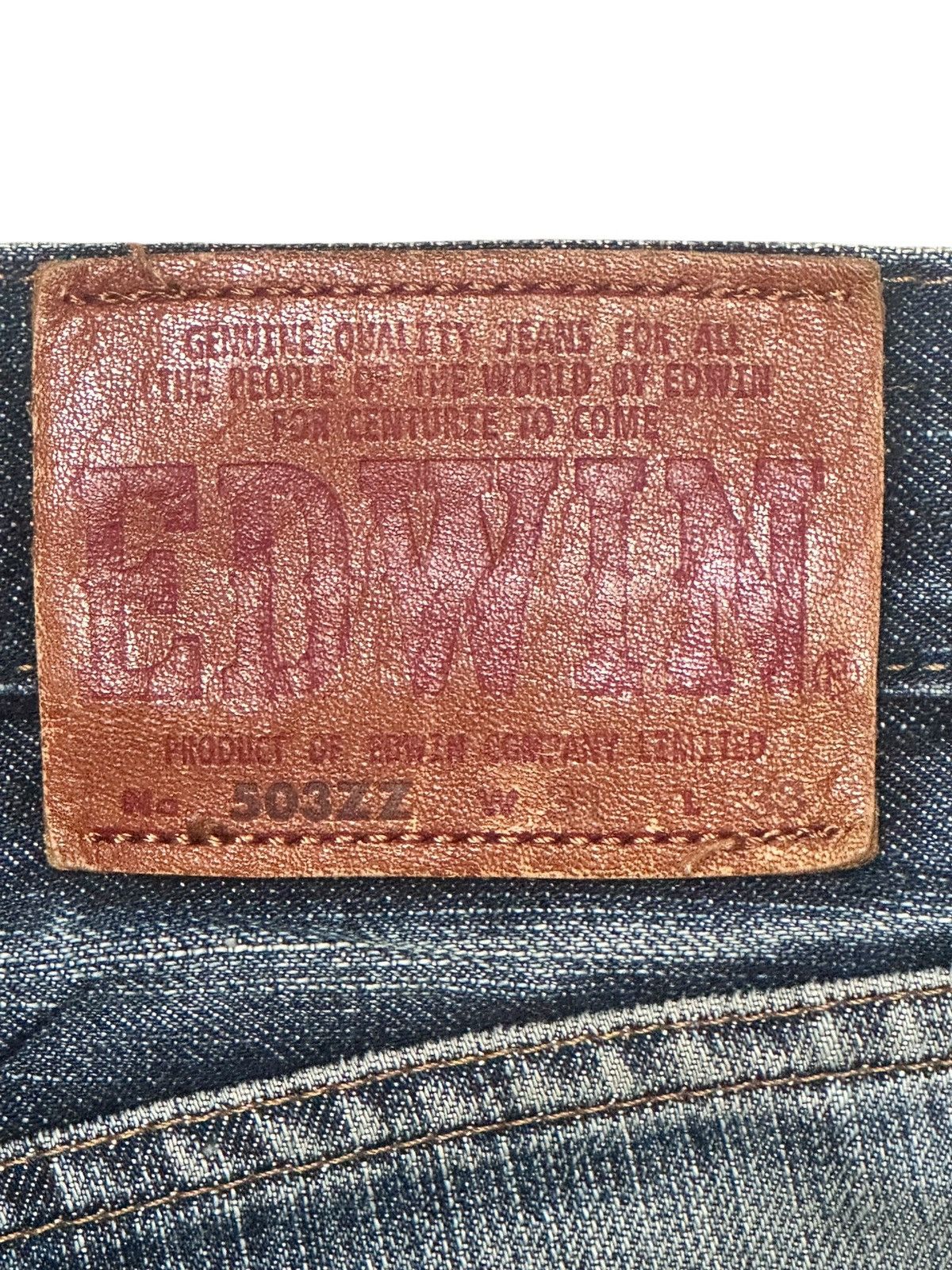 Edwin EDWIN 503 ZZ Vintage Distressed Japan Straight Jeans & Faded Size US 30 / EU 46 - 9 Thumbnail