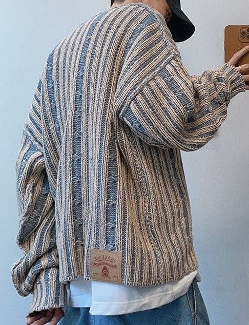 Japanese Brand × Vintage Reversible retro cable knit sweater knitwear jumper Size US XXL / EU 58 / 5 - 2 Thumbnail