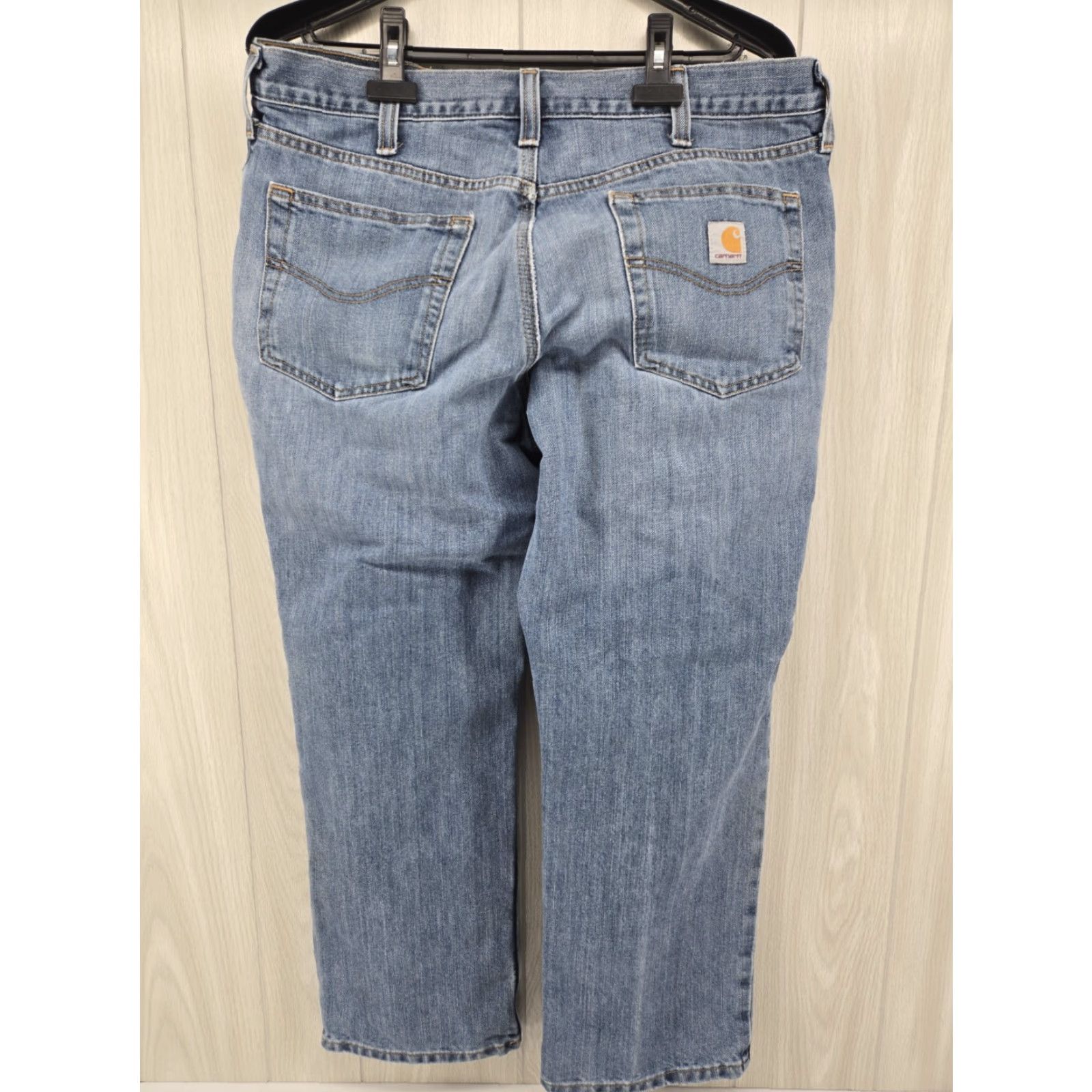 Carhartt VINTAGE Carhartt Jeans Mens 36x28 Blue Relaxed Fit Straight Workwear 101483-980 Size US 36 / EU 52 - 7 Thumbnail