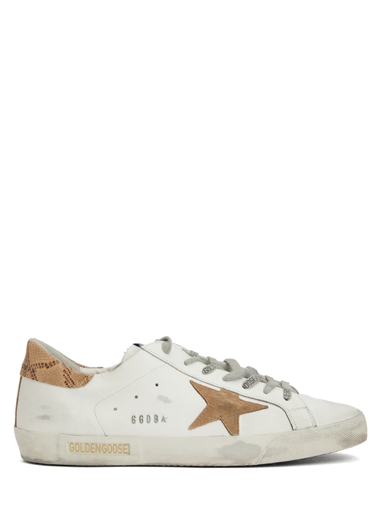 Golden Goose o1w1db10425 Superstar Suede Low-Top Sneakers in White/Brown Size US 12 / EU 45 - 1 Thumbnail