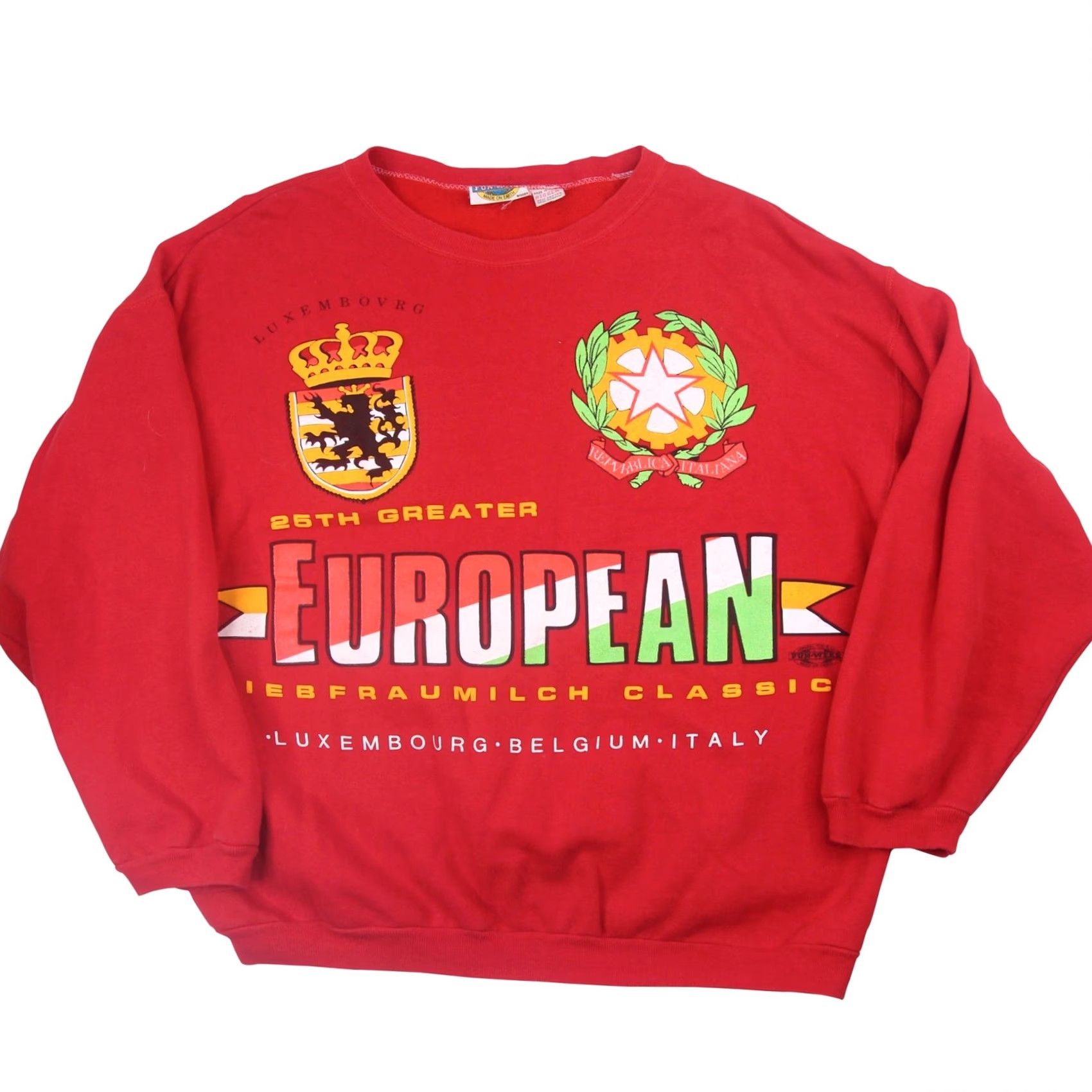 Vintage VINTAGE Sweatshirt 25th Greater European Liebfraumilch Classic Wine Graphic Red XL Mens Size US XL / EU 56 / 4 - 2 Thumbnail
