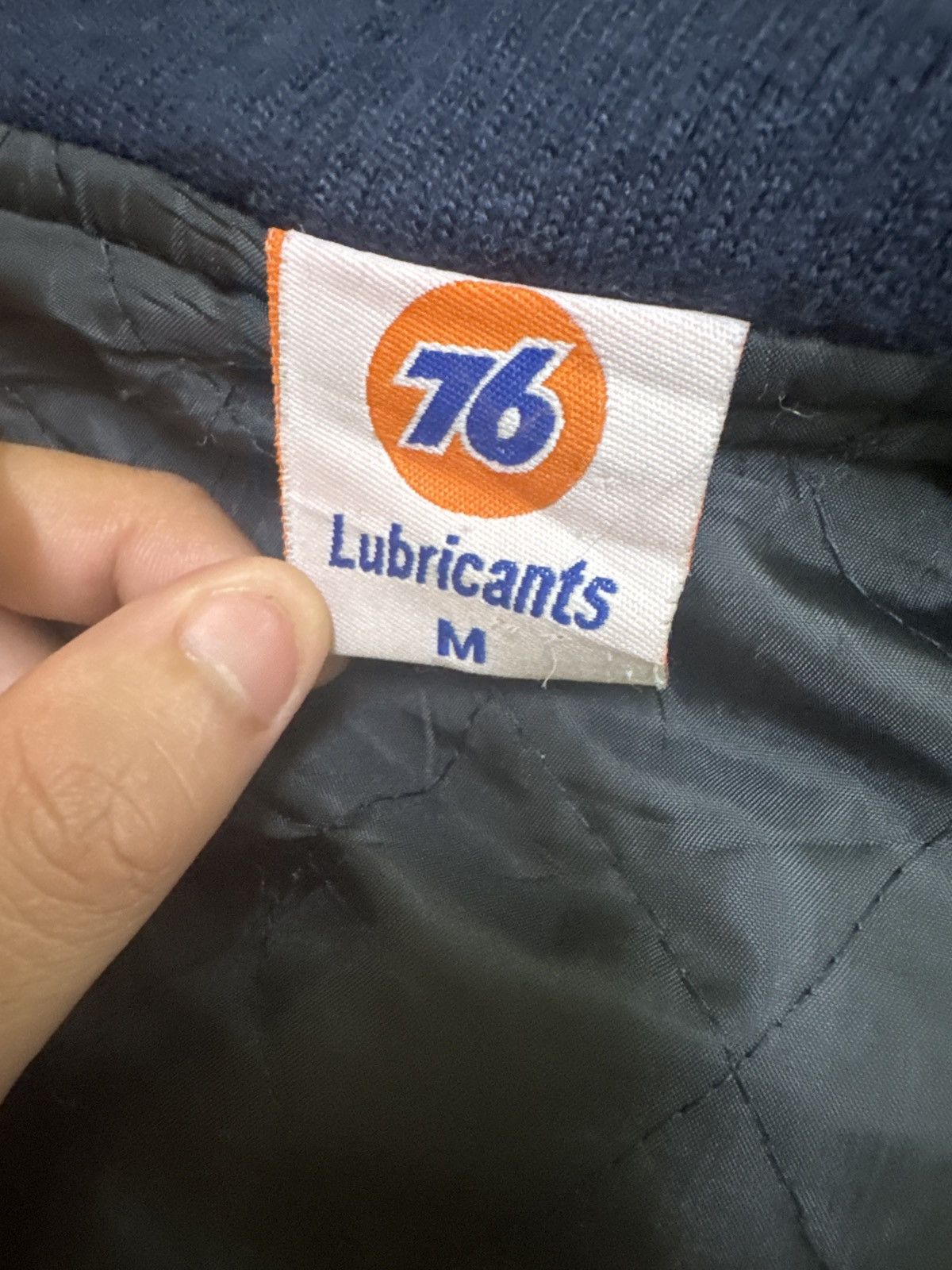 Japanese Brand Vintage 76 Lubricant Sistem Varsity Patches Leather Jackets Size US M / EU 48-50 / 2 - 19 Thumbnail