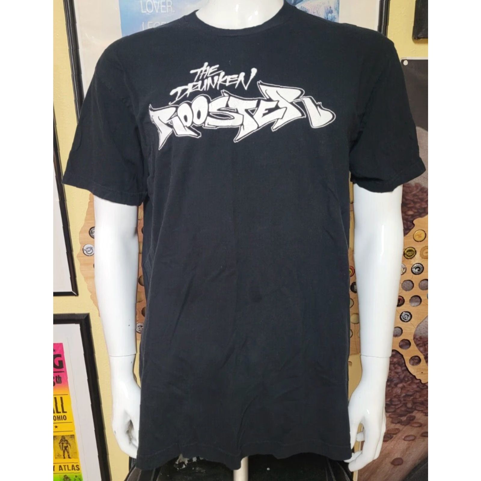 Vintage VINTAGE The Drunken Rooster Detroit Taco Food Truck T Shirt XL Black Cotton Men T-Shirt Restaurants 90s Size US XL / EU 56 / 4 - 2 Thumbnail