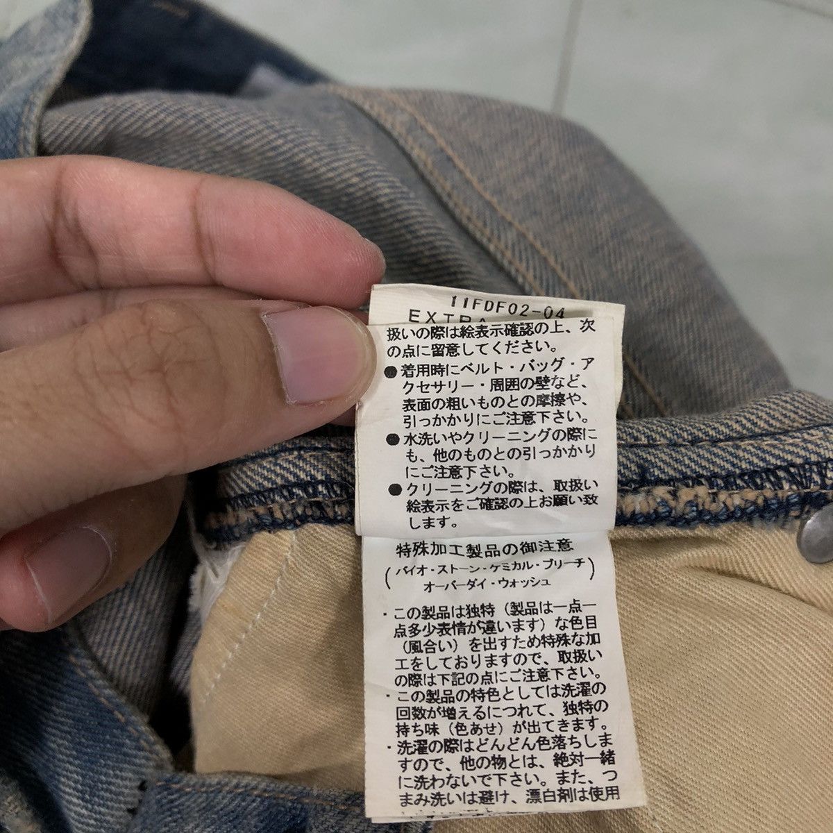 Japanese Brand 🔥90s Rare Distressed Design Jeans Fadthree Hysteric Glamour Size US 26 / EU 42 - 19 Thumbnail