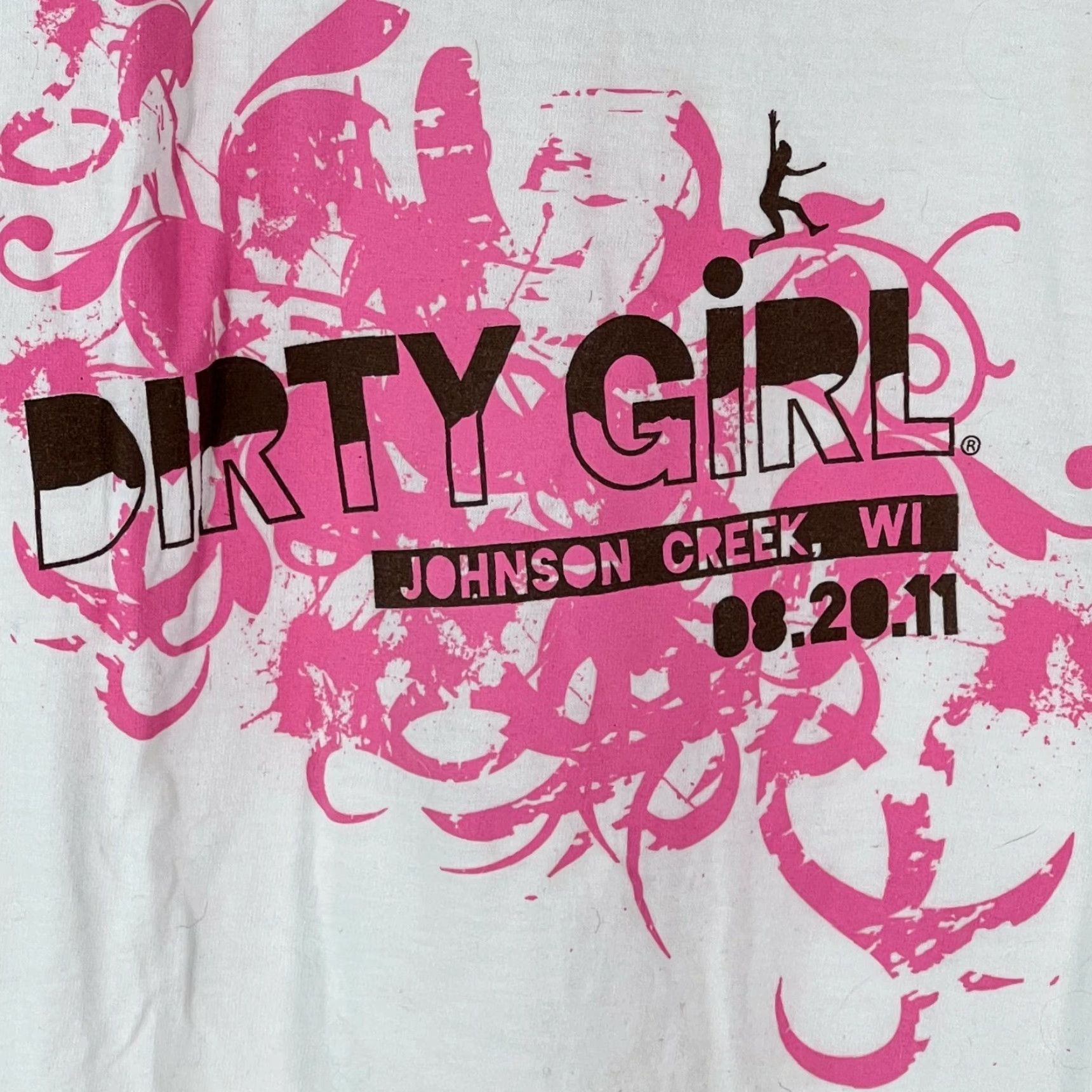 Gildan Gildan Graphic Tee White T Shirt Short Sleeve Women XL Dirty Girl Johnson Creek Graphic Tee Vintage: No Size XL / US 12-14 / IT 48-50 - 3 Thumbnail