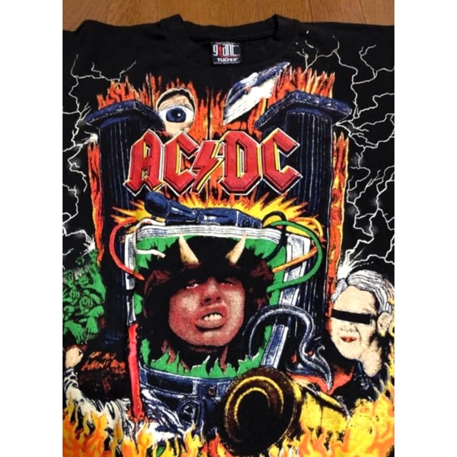 Vintage VINTAGE ACDC Band T-Shirt XL Rock Tee XL Men's Black No.MT627 Size US XL / EU 56 / 4 - 5 Thumbnail