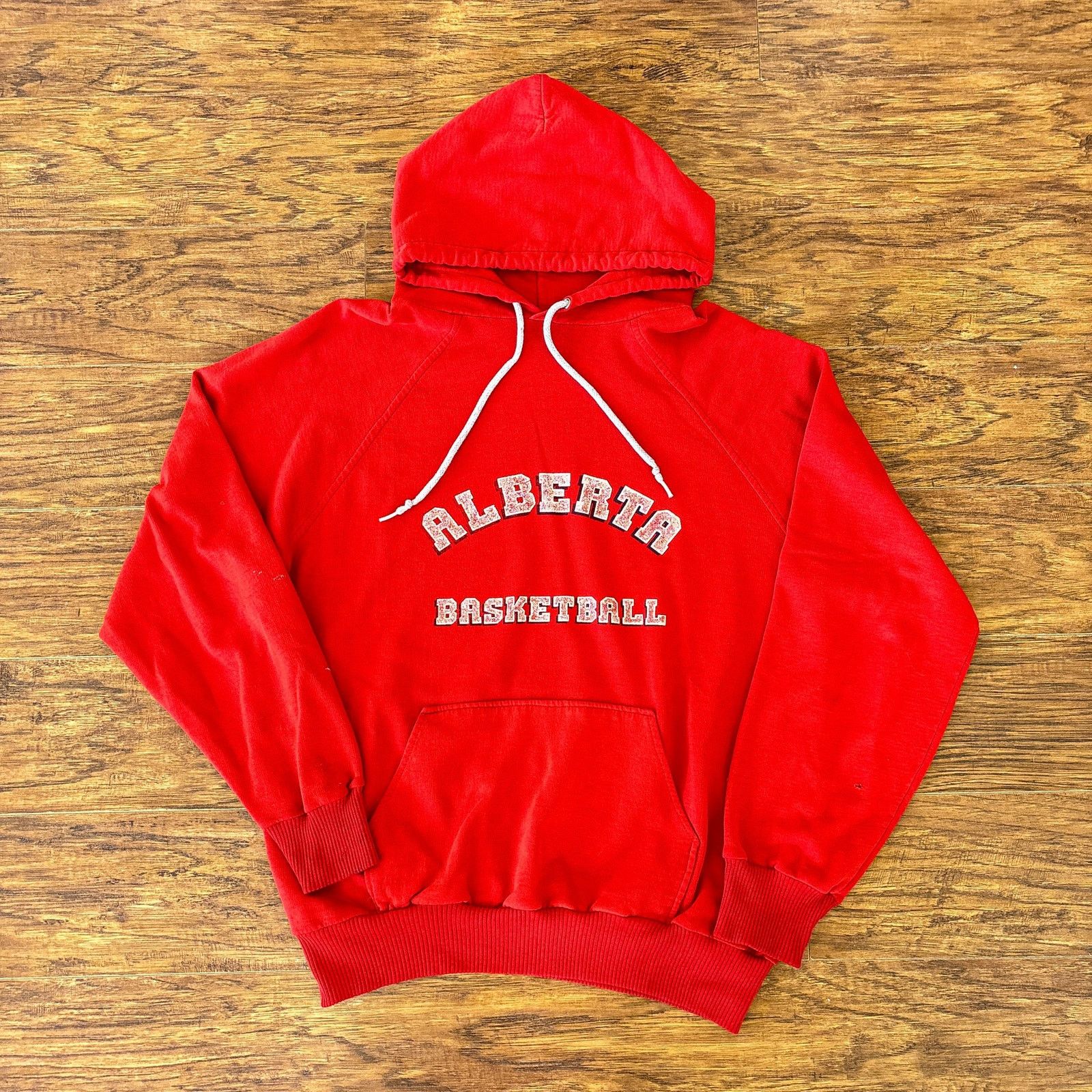 Vintage Vtg Pep Actionwear Alberta Basketball Red Hoodie Sweatshirt Size US L / EU 52-54 / 3 - 1 Thumbnail