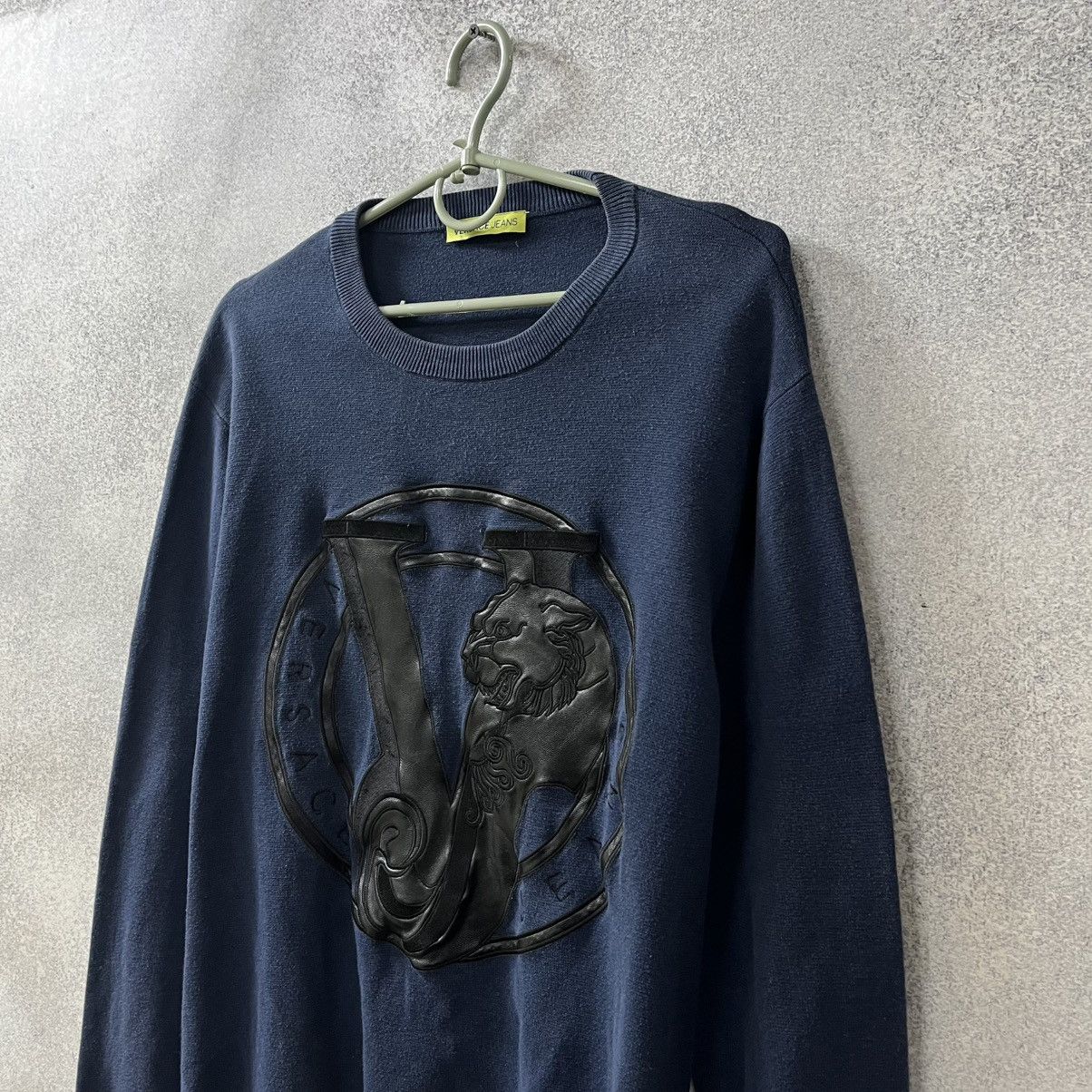 Versace Versace Jeans Big Logo Sweatshirt Size US L / EU 52-54 / 3 - 2 Thumbnail