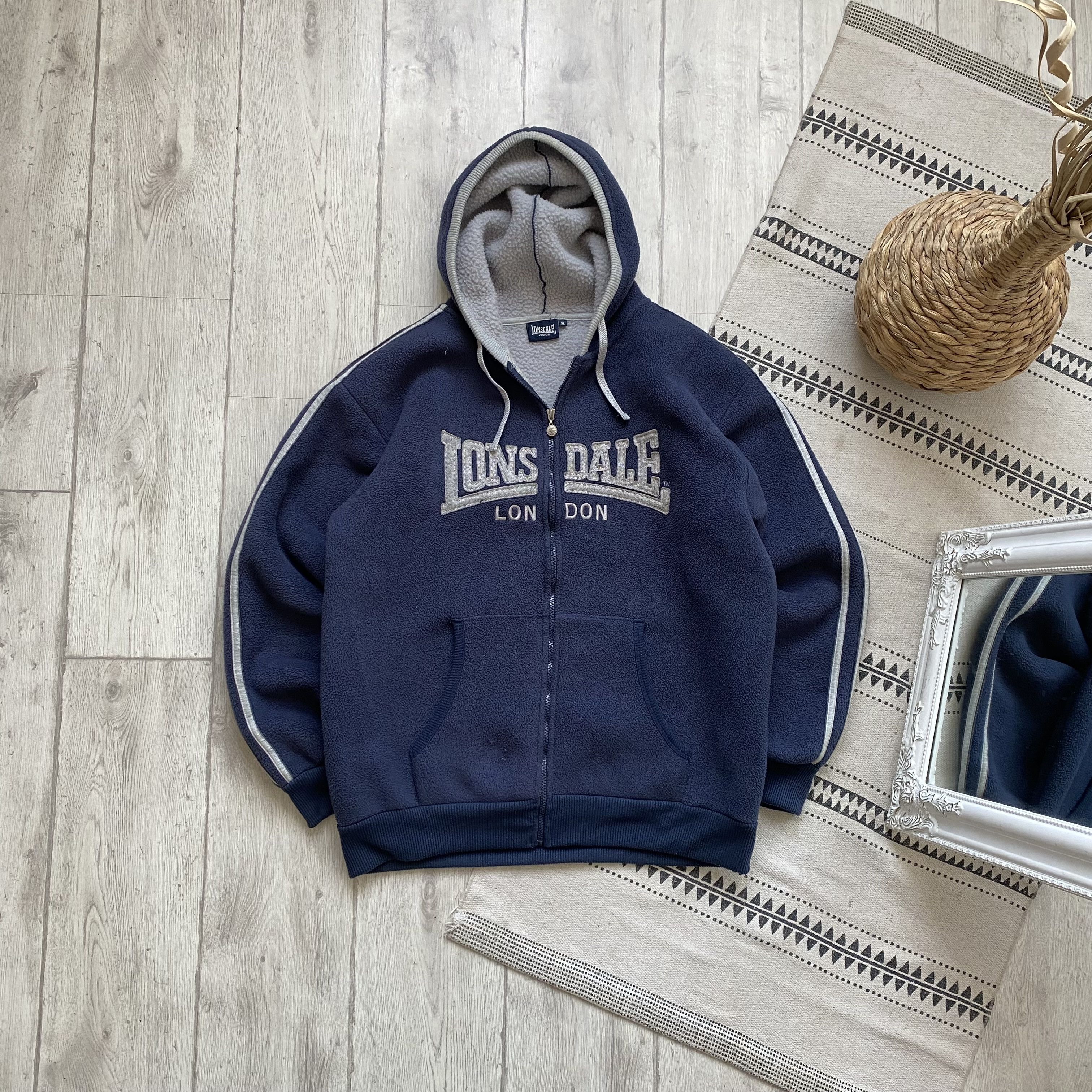 Lonsdale ❄️ Vintage Lonsdale Heavy fleece Hoodie Sherpa jacket Y2K Size US XL / EU 56 / 4 - 1 Thumbnail