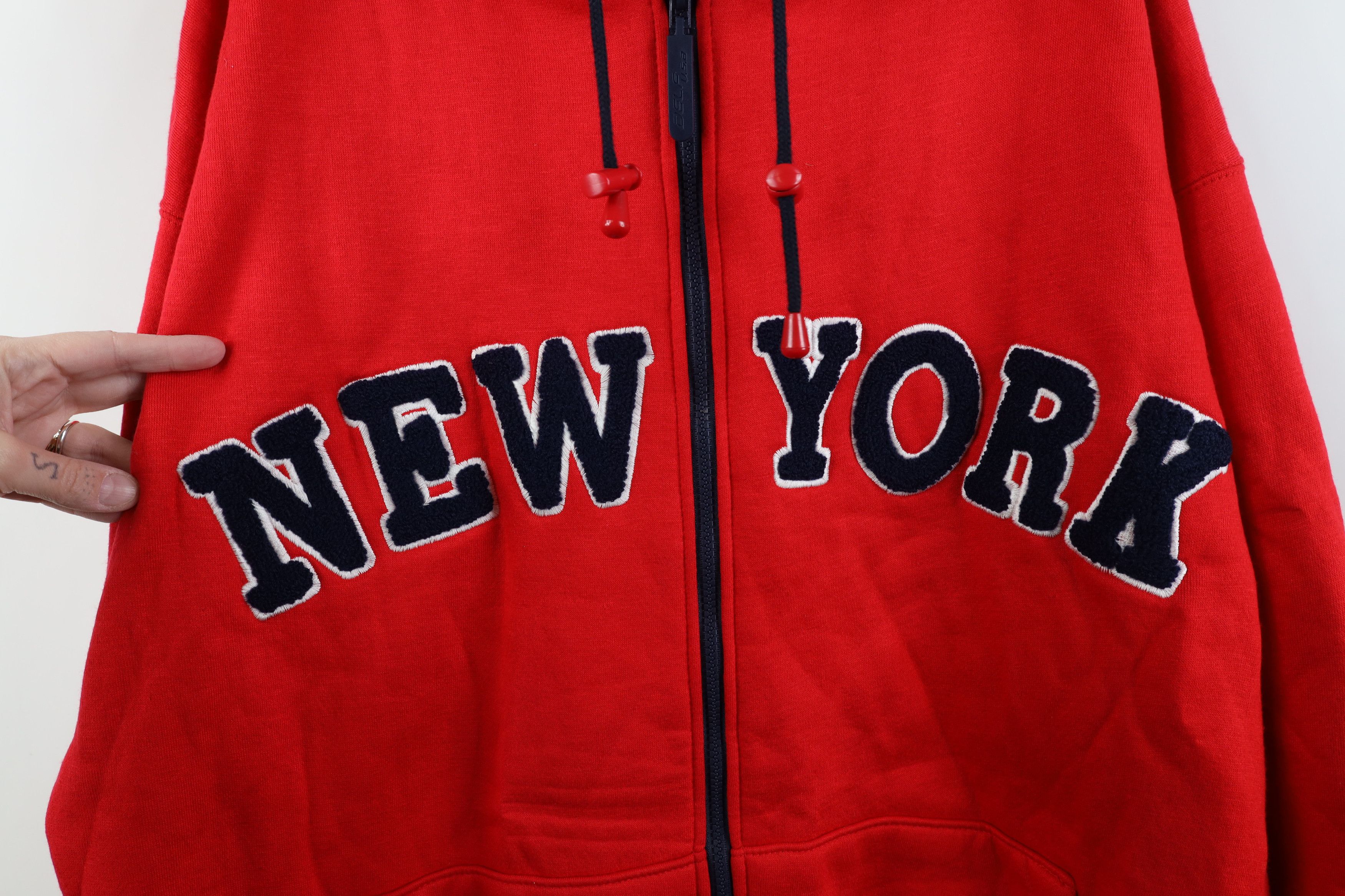 Vintage Deadstock Vintage Y2K Streetwear New York Full Zip Hoodie Size US XL / EU 56 / 4 - 4 Thumbnail