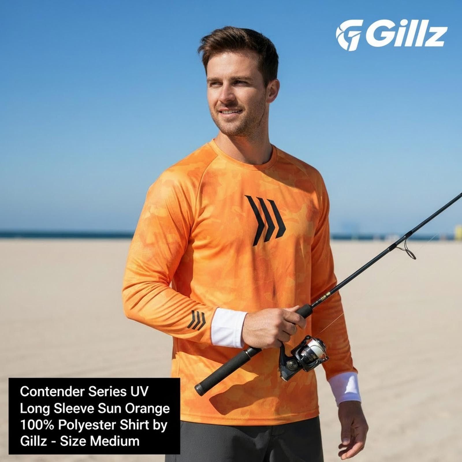 Other Gillz Contender Series UV Long Sleeve Shirt Orange Size M Size ONE SIZE - 1 Thumbnail