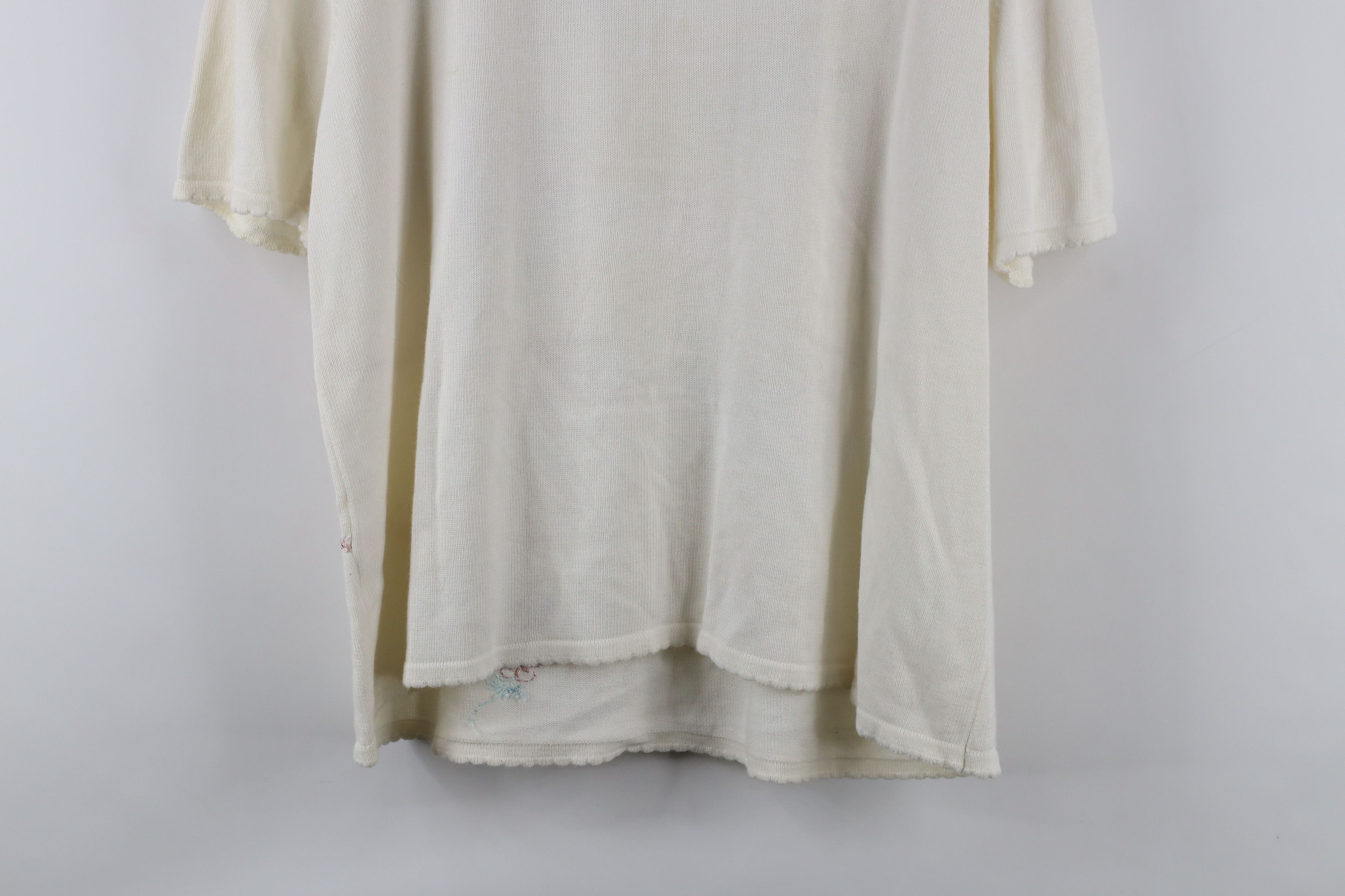 Vintage Vintage 90s Country Primitive Knit Short Sleeve Sweater Size XL / US 12-14 / IT 48-50 - 11 Thumbnail