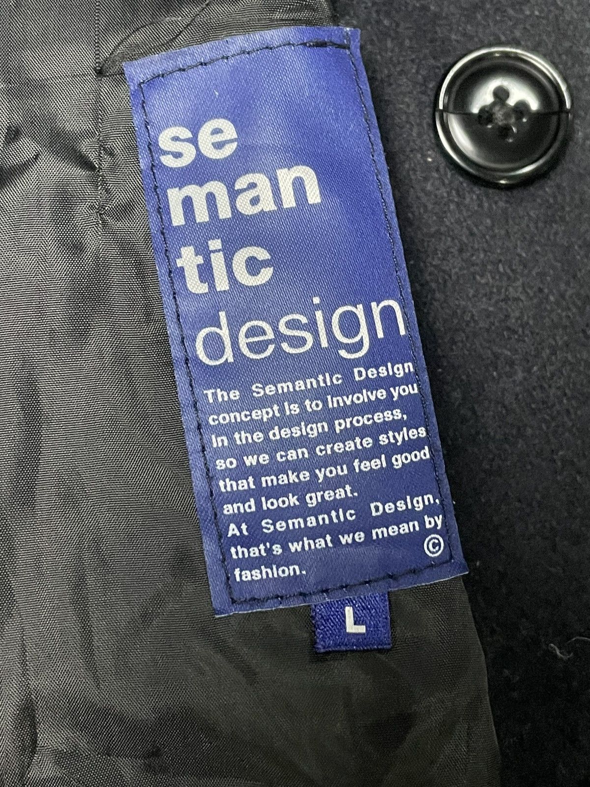 Vintage × semanticdesign Vintage Semantic Design Double Breasted Peacoat (47) Size US L / EU 52-54 / 3 - 6 Thumbnail