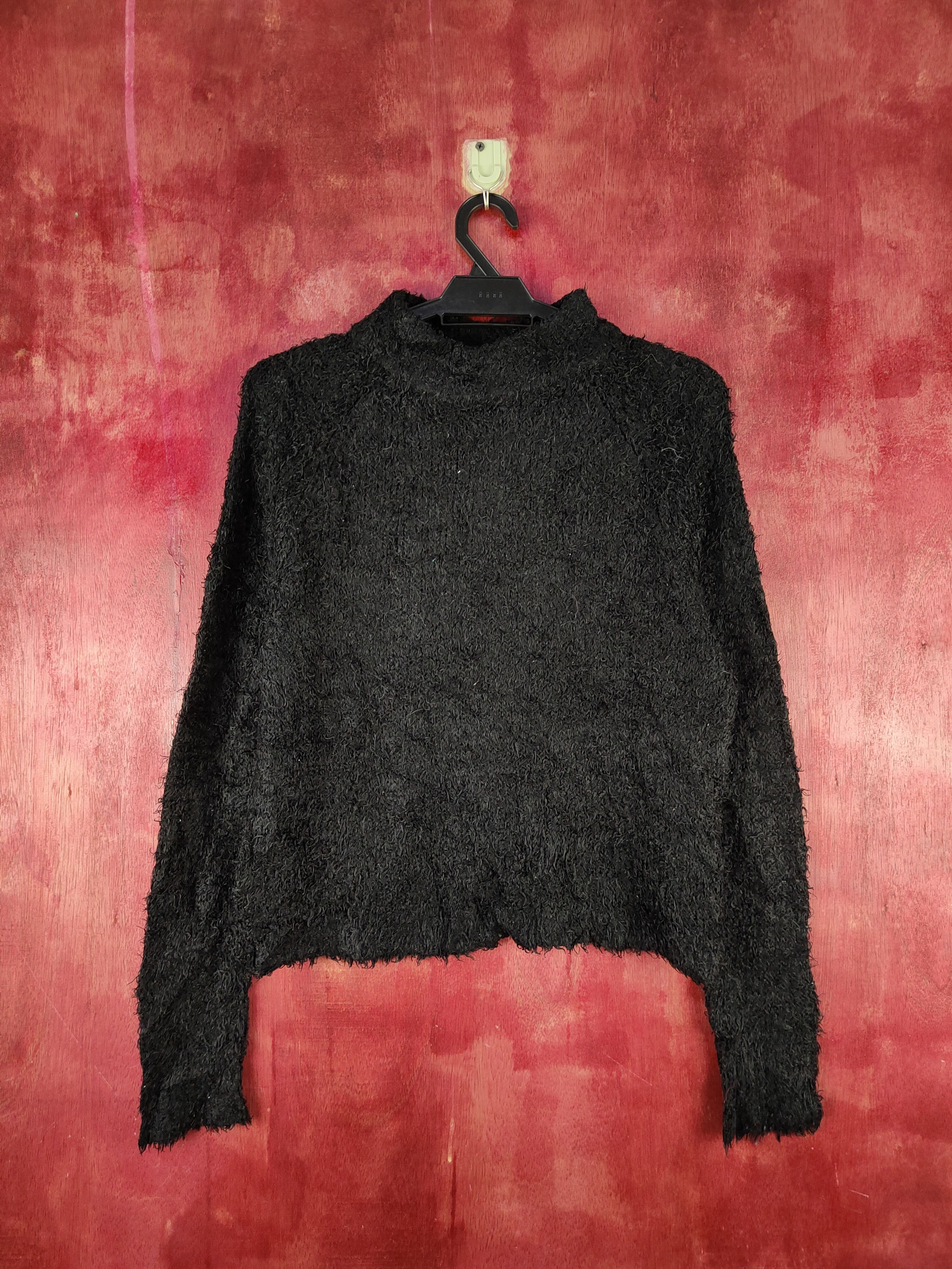 GU × Japanese Brand GU Black Shag Shaggy Fur Mohair Knitwear #S2087 Size M / US 6-8 / IT 42-44 - 1 Thumbnail