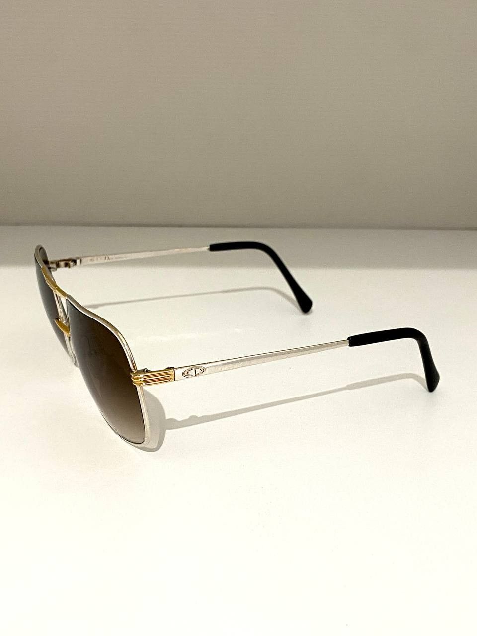 Dior Christian Dior CD Logo Aviator Gold Plated Sunglasses 90s Size ONE SIZE - 8 Thumbnail