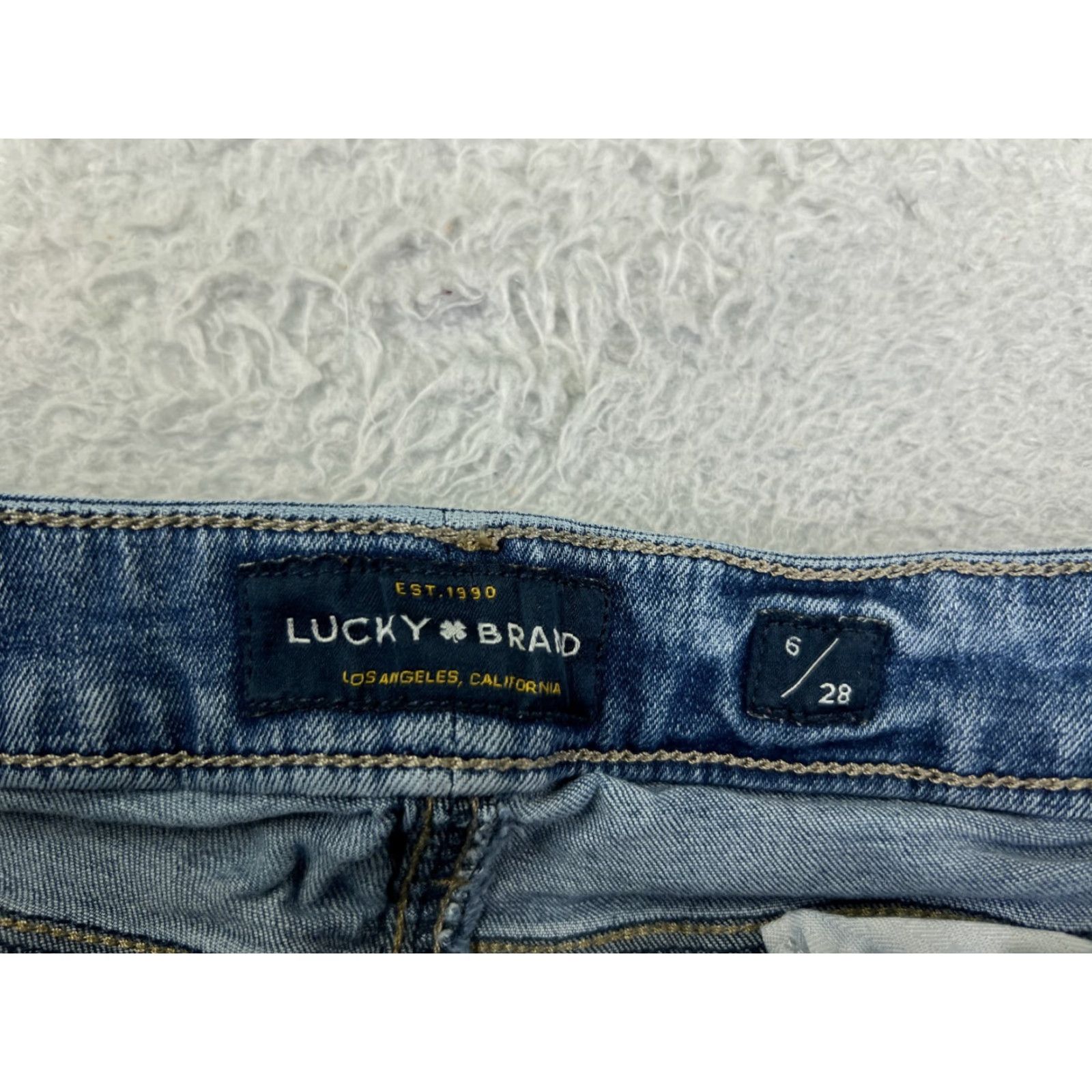 Lucky Brand Lucky Brand Jeans Women 6 Denim Straight Crop 28x23 Blue 5-Pocket USA Vintage 90s Womens Size 28" / US 6 / IT 42 - 6 Thumbnail