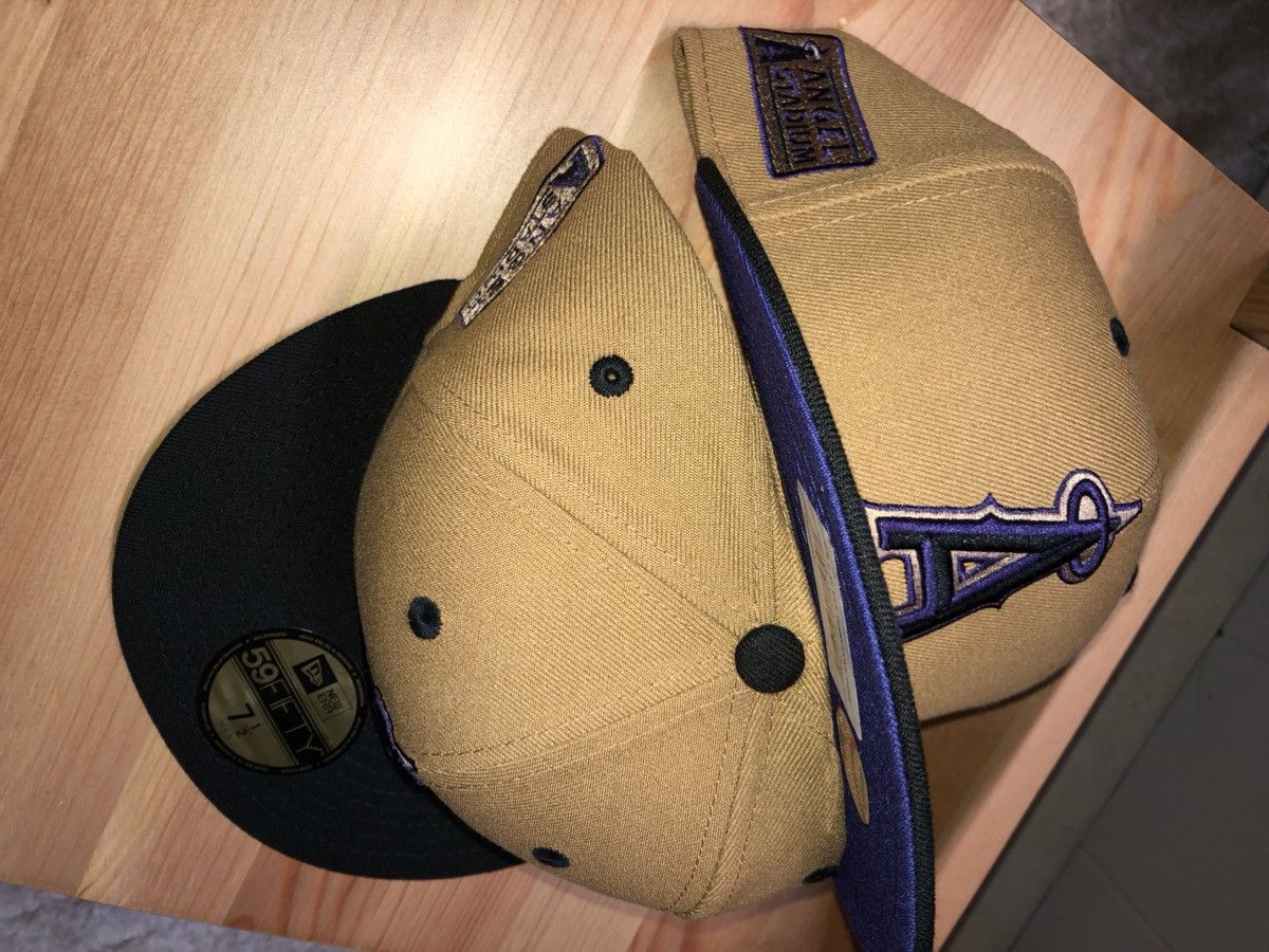 New Era New Era Fitted Anaheim Angels Hat PB&J Tan Black Angels 1/2 Size ONE SIZE - 5 Thumbnail