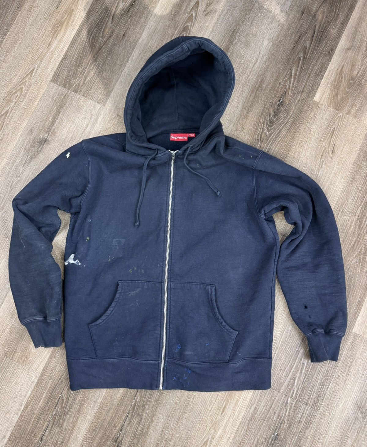 Supreme SUPREME DISTRESSED ZIP UP HOODED SWEATSHIRT XL PAINTED Size US XL / EU 56 / 4 - 2 Thumbnail