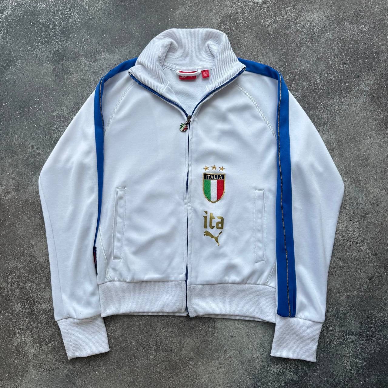 Japanese Brand × Puma × Vintage Puma Vintage Italy Football Track Jacket Size M / US 6-8 / IT 42-44 - 1 Thumbnail