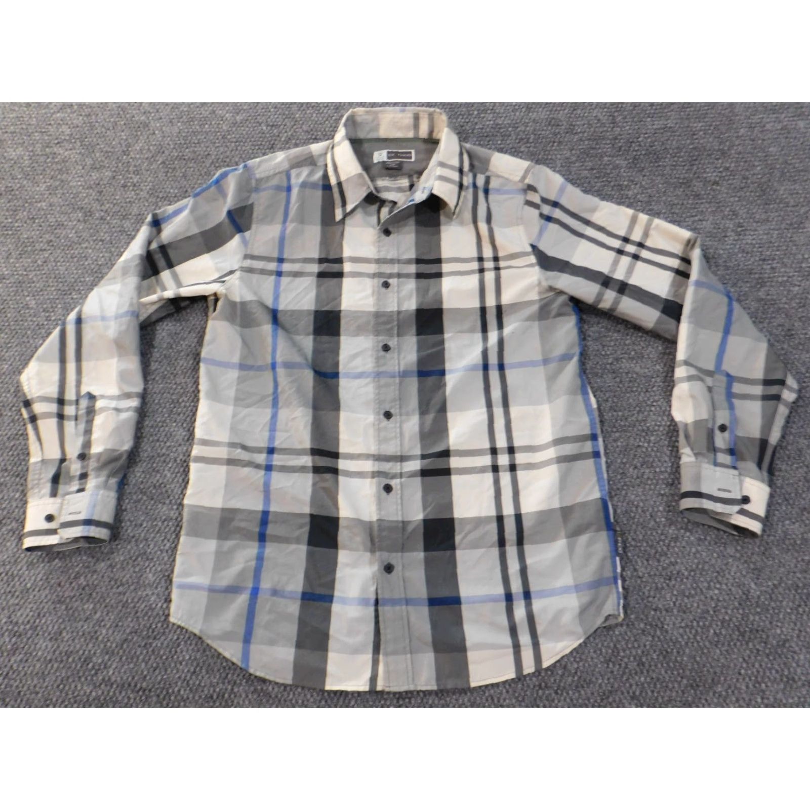 ExOfficio ExOfficio Shirt Men Medium Gray Insect Shield Plaid Outdoors Button Up Long Sleeve Size US M / EU 48-50 / 2 - 2 Thumbnail