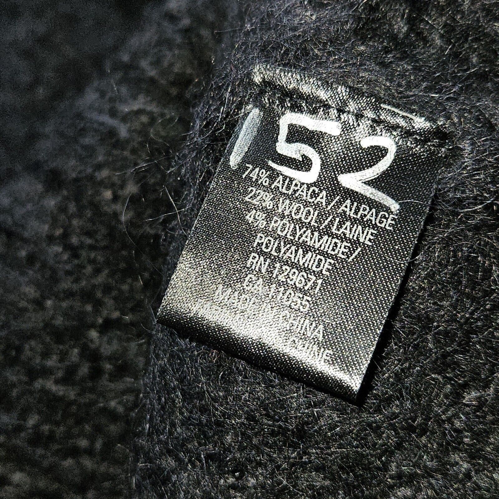 Designer 360 Sweater Alpaca Blend Womens Sz M Black 80s London Croche Size M / US 6-8 / IT 42-44 - 10 Thumbnail