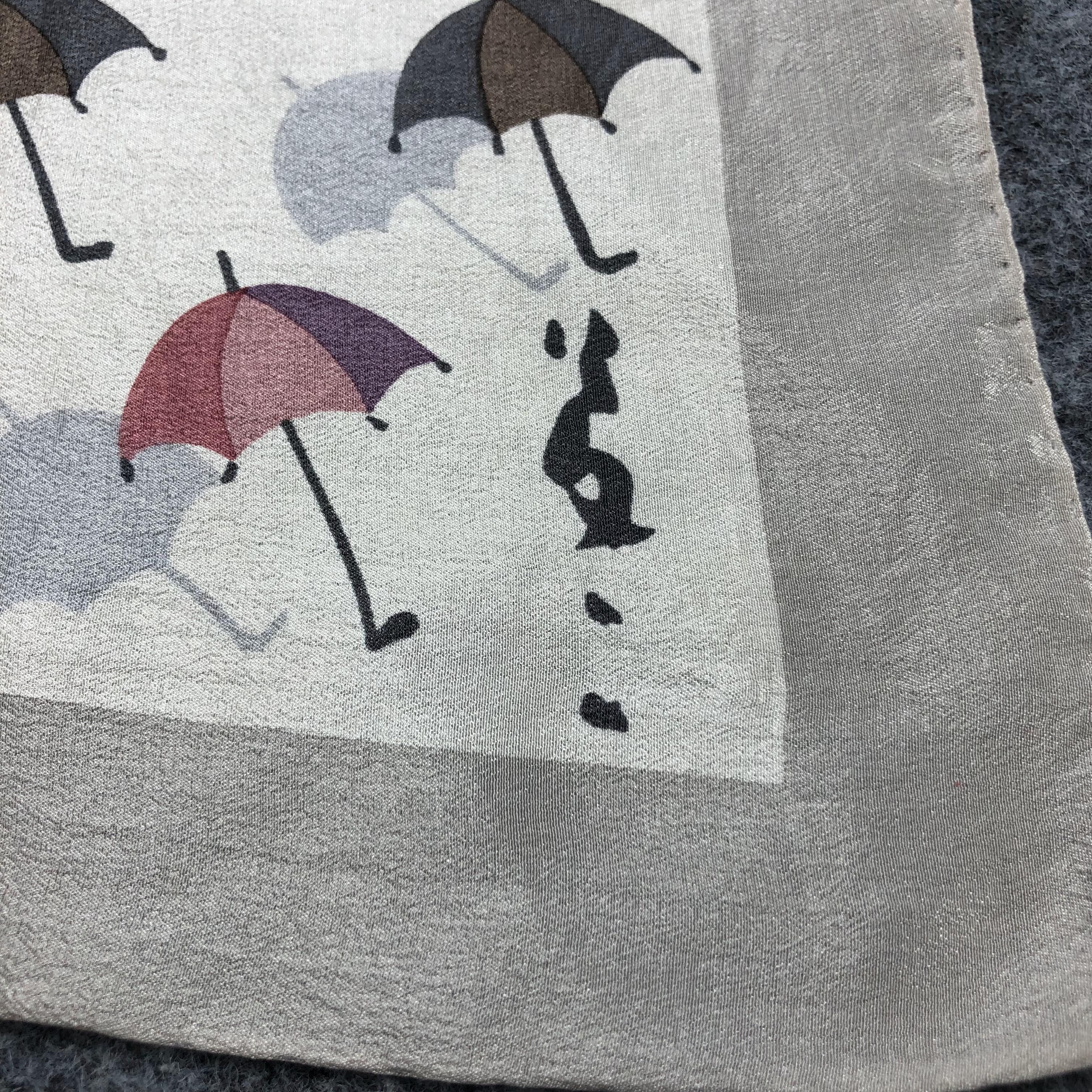 Vintage Vintage Umbrellas Silk Scarf M358 Size ONE SIZE - 4 Thumbnail