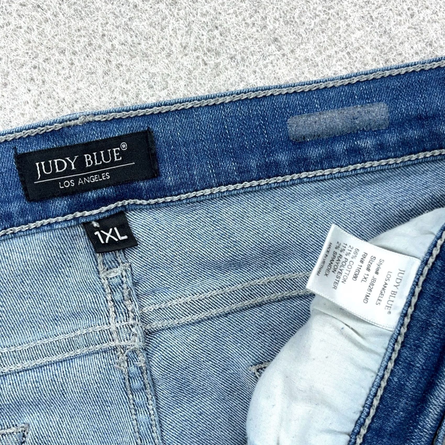 Vintage Judy Blue Jeans Women XL Skinny Fit Med Wash Faded Pants Stretch Size 40" / US 18 - 3 Thumbnail