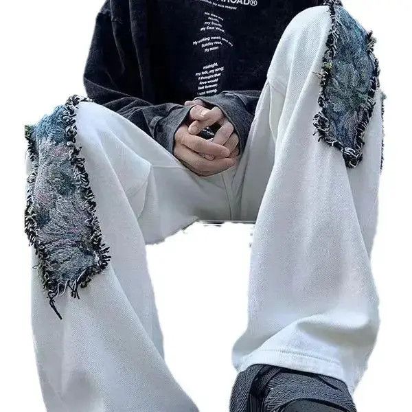 Japanese Brand Straight high street white jeans Size US 32 / EU 48 - 4 Thumbnail