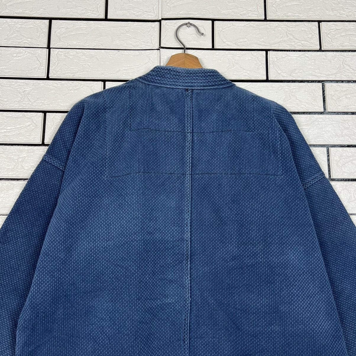 Japanese Brand Vintage Blue Indigo Sashiko Thick Weave Kimono #4113-C187 Size US XL / EU 56 / 4 - 15 Thumbnail