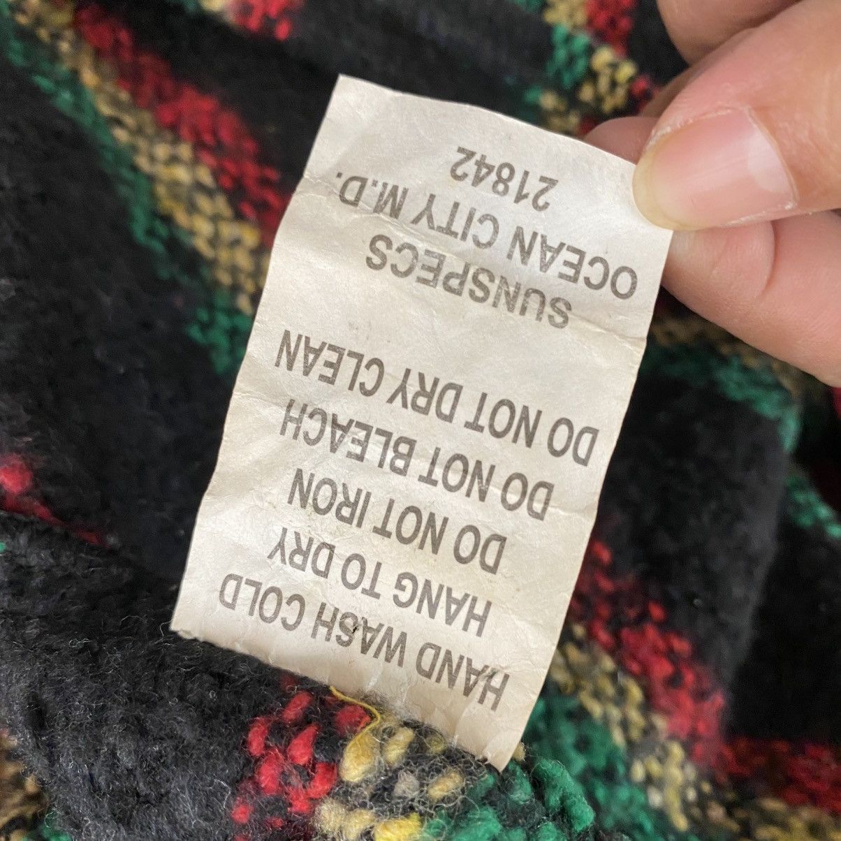 Vintage Black Baja Hoodie with Red, Green & Yellow Stripes Size US XL / EU 56 / 4 - 4 Thumbnail