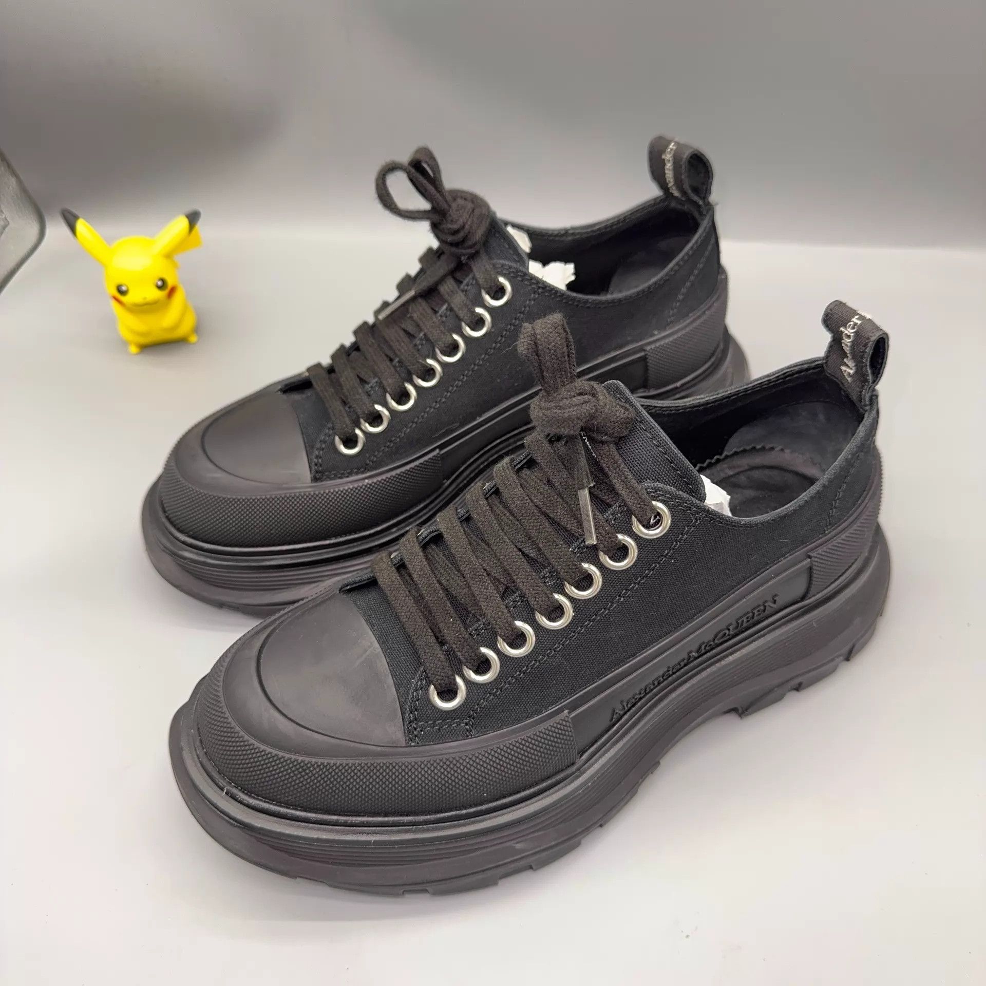 Alexander McQueen Alexander McQueen Tread Slick Printed Black Shoes Size US 5.5 / IT 35.5 - 1 Thumbnail