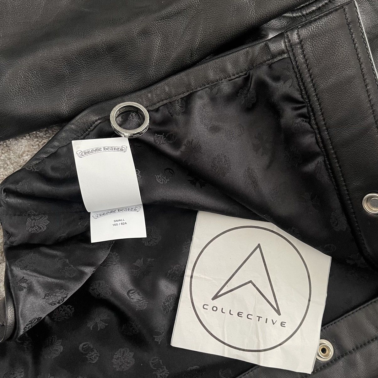 Chrome Hearts Chrome Hearts Black Leather Button Jacket Size US S / EU 44-46 / 1 - 7 Thumbnail