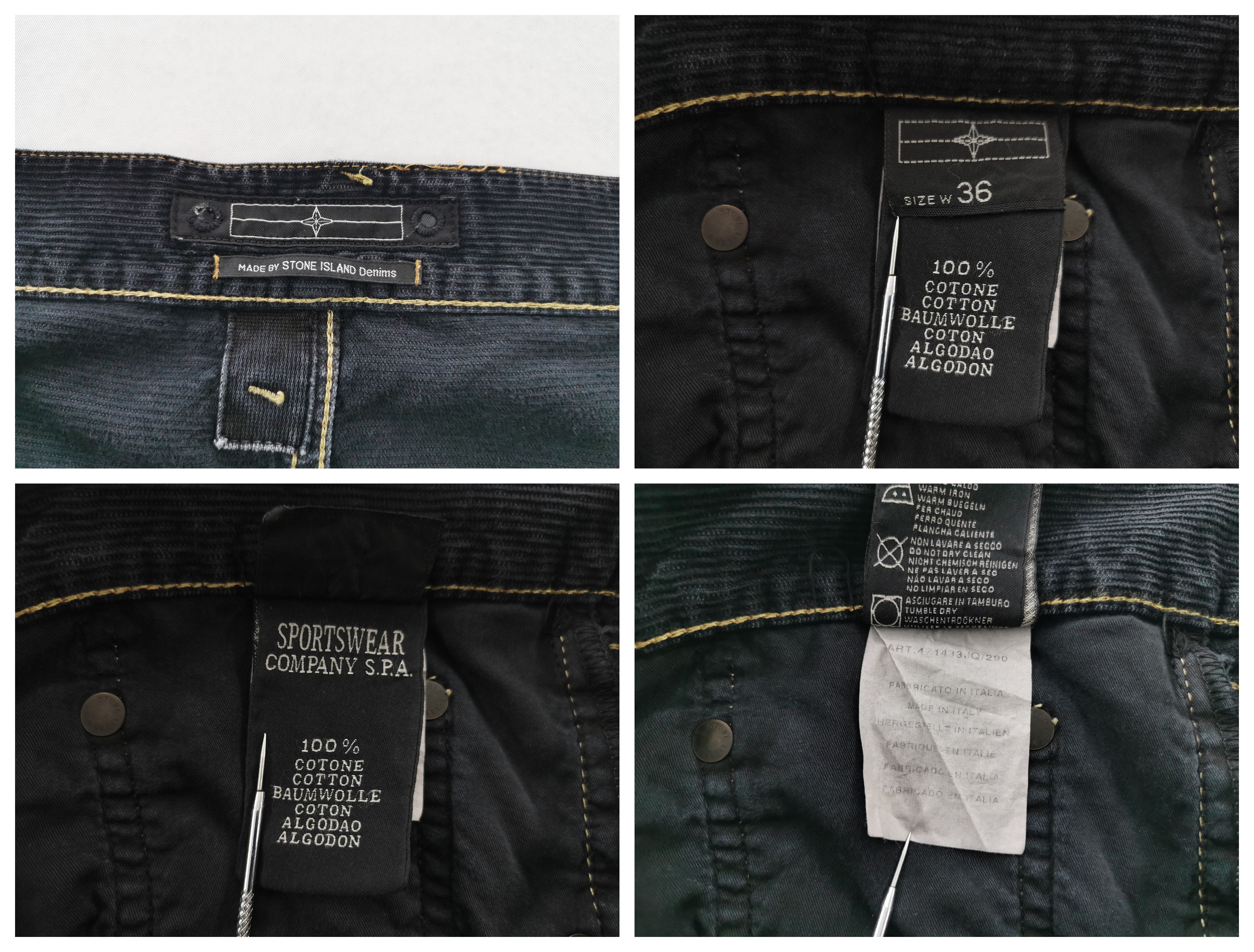 Stone Island Vintage Stone Island Made In Italy Black Corduroy Pants Size US 39 - 9 Thumbnail