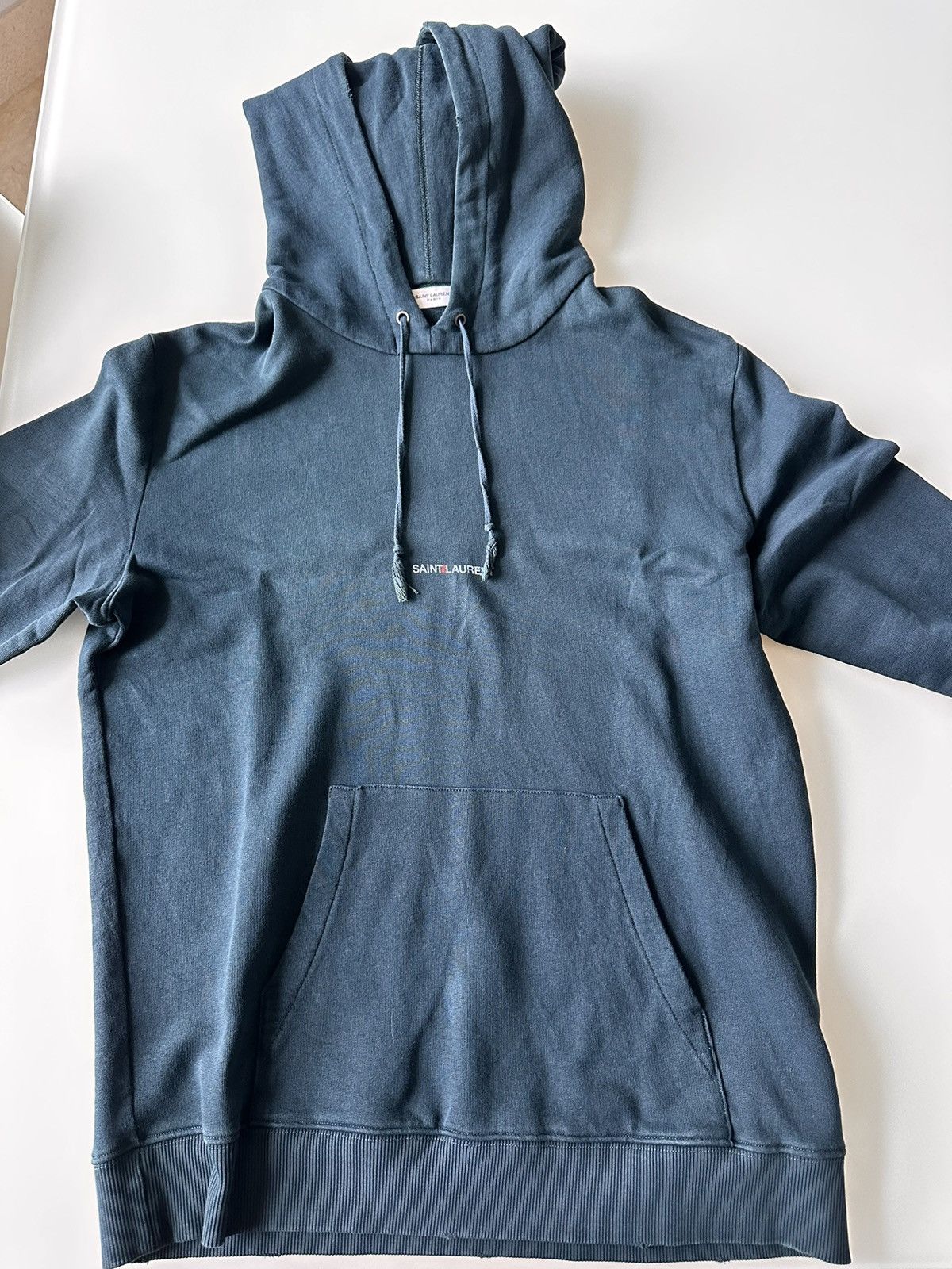 Saint Laurent Paris Saint Laurent Rive Gauche Hoodie in Dark Green Size US L / EU 52-54 / 3 - 3 Thumbnail