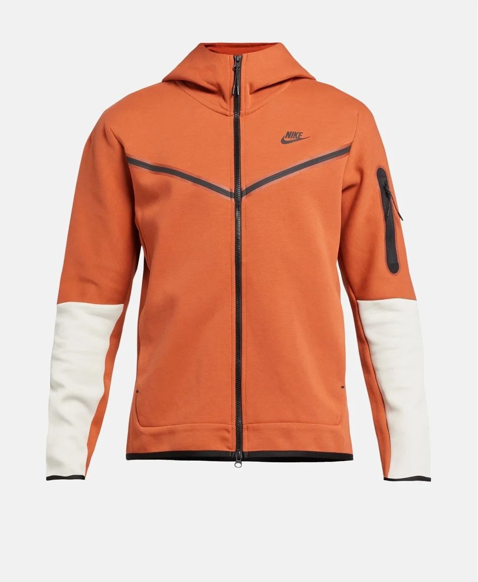 image of Nike Sportswear Tech Fleece Full Zip Hoodie Men's Size M in Orange