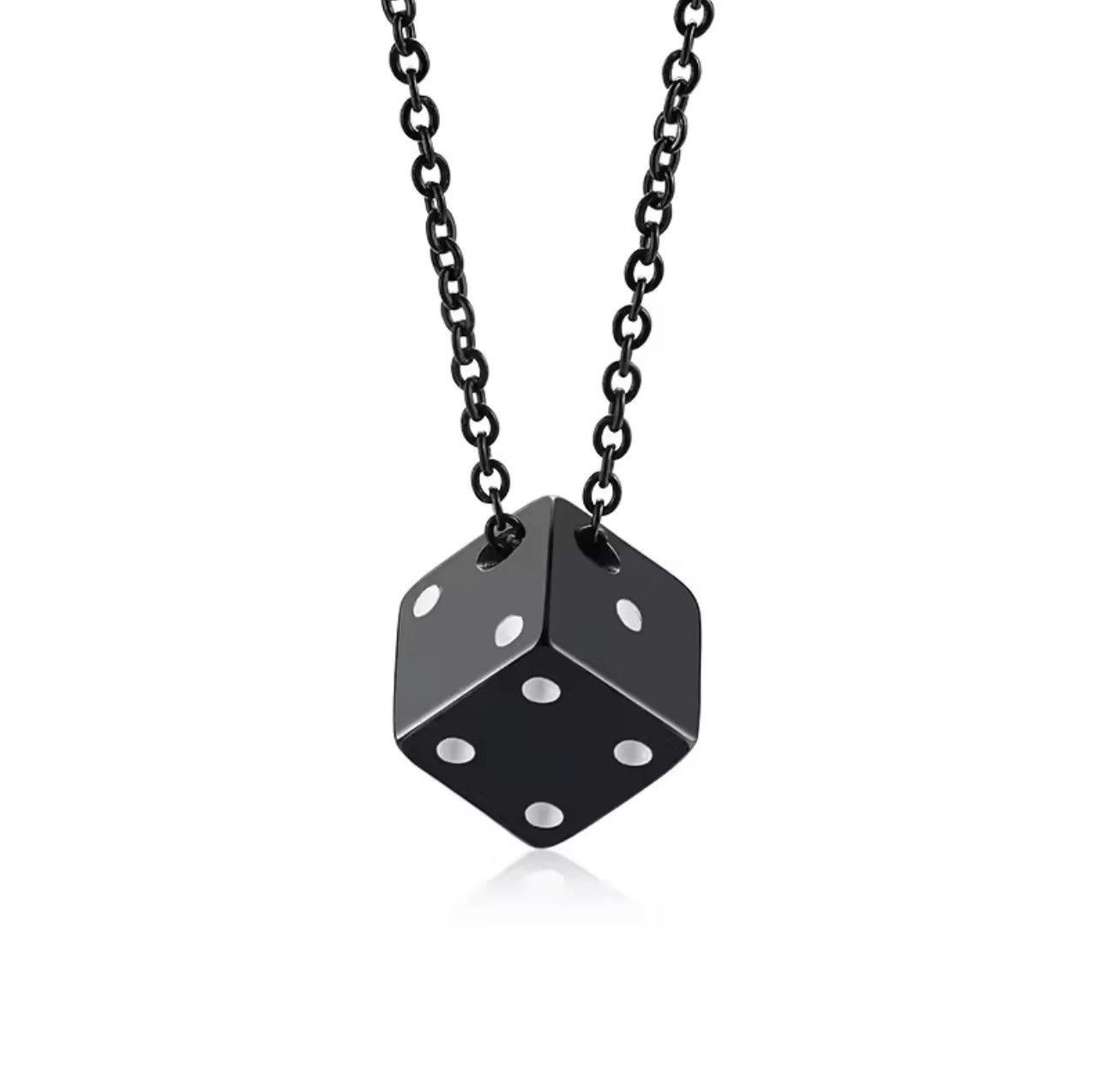 Jewelry Black Cool Cube Dice Style Necklaces Size ONE SIZE - 1 Thumbnail