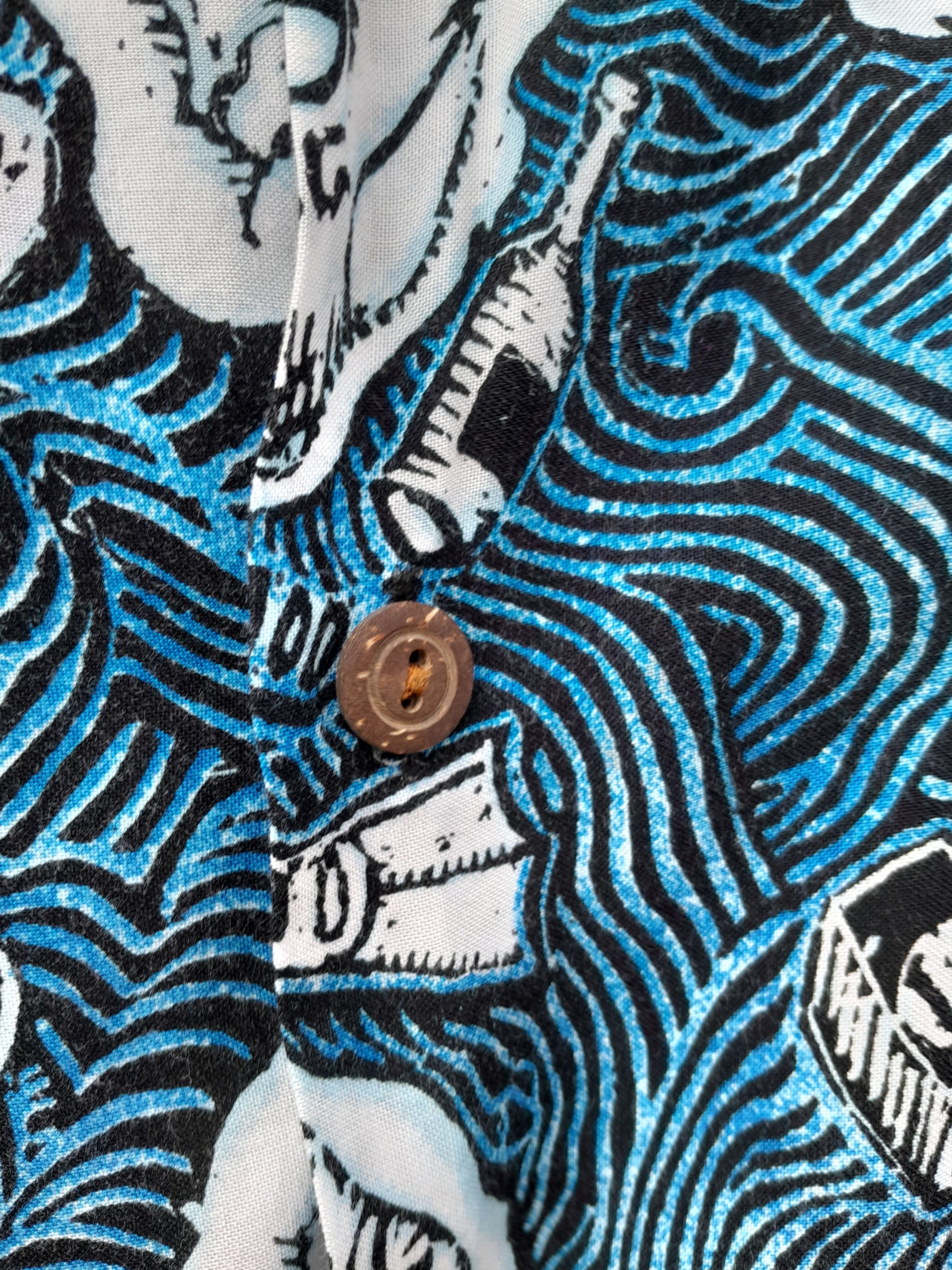 Mambo Vintage Mambo Loud Shirt Mens XL Blue Top Bloke Retro Size US XL / EU 56 / 4 - 4 Thumbnail